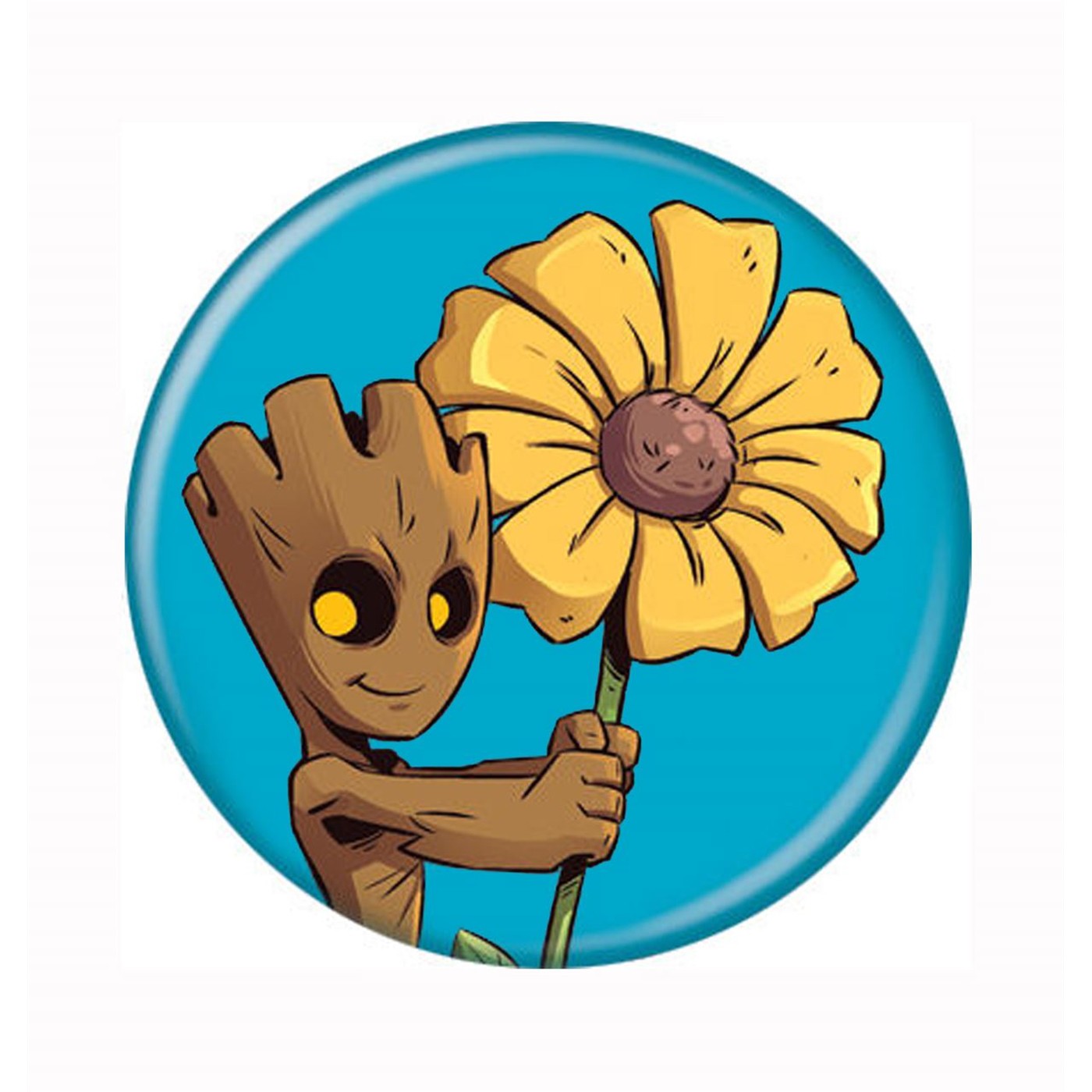 Guardian of the Galaxy Groot with Daisy Button, Blue