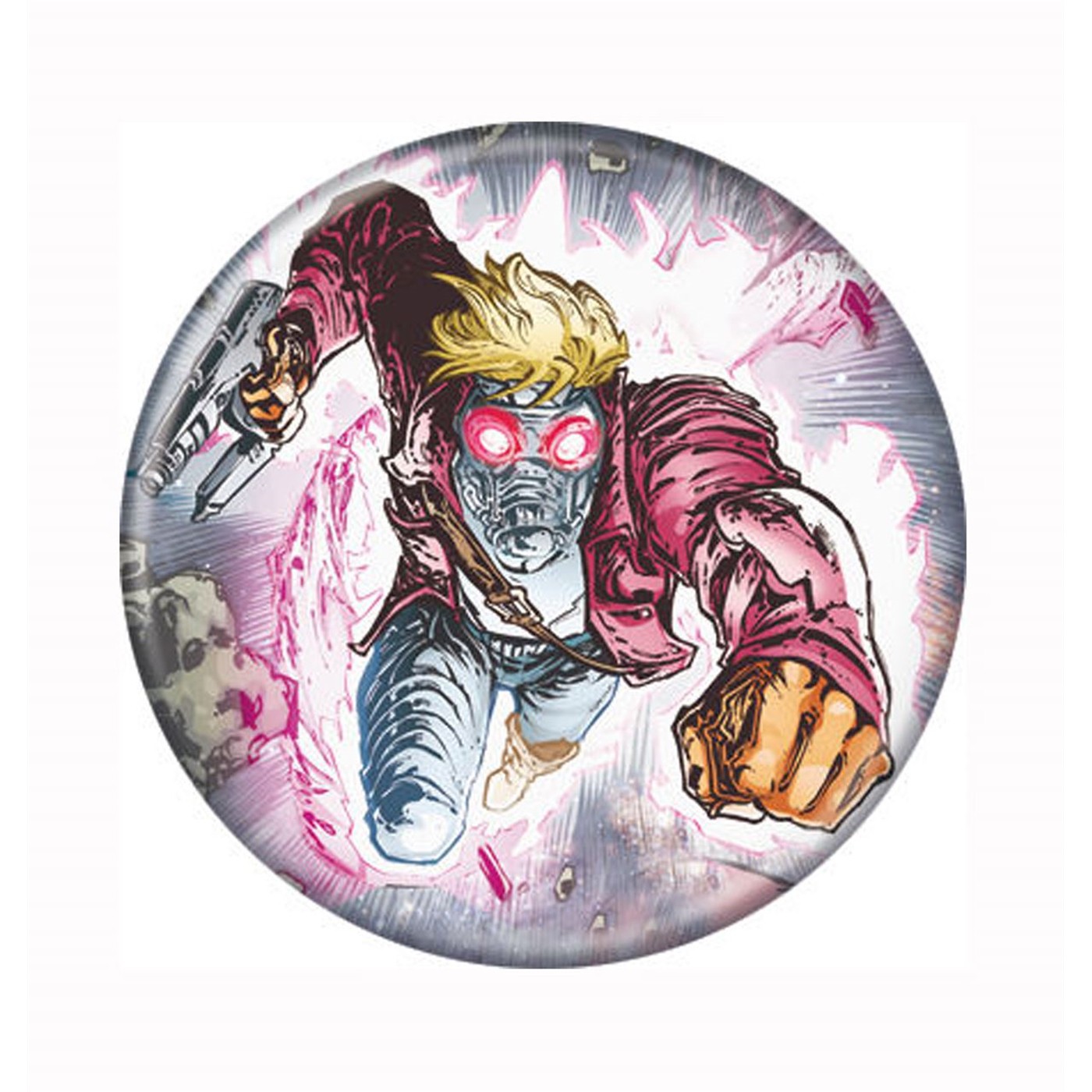 Guardians of the Galaxy Star-Lord Away Button, Red