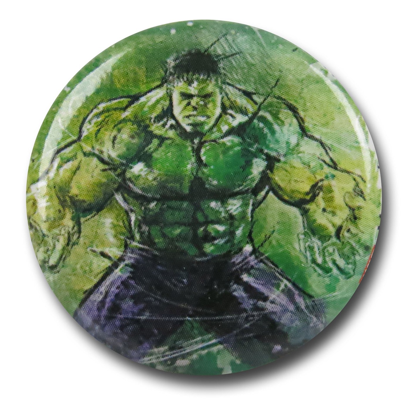 Hulk Age of Ultron Distressed Button, Green