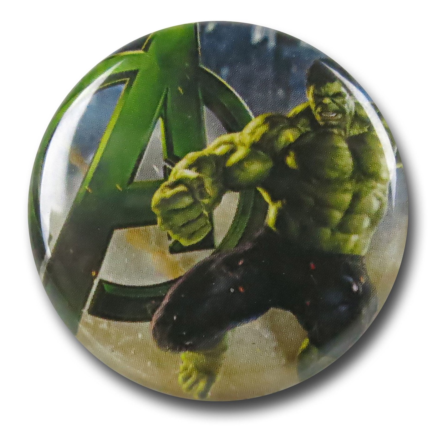 Hulk Age of Ultron Symbol Button, Green
