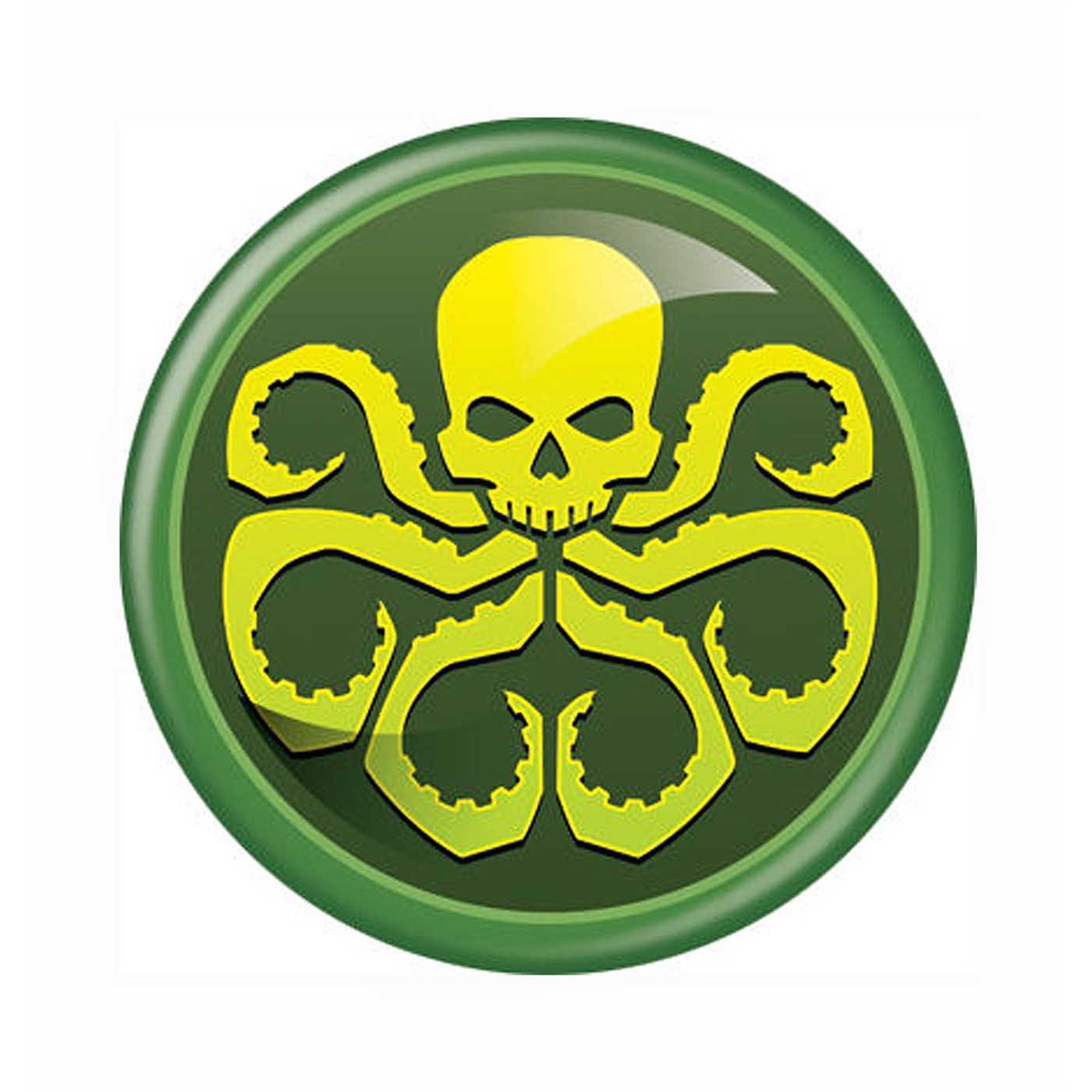 Hydra Emoji Symbol Button, Green