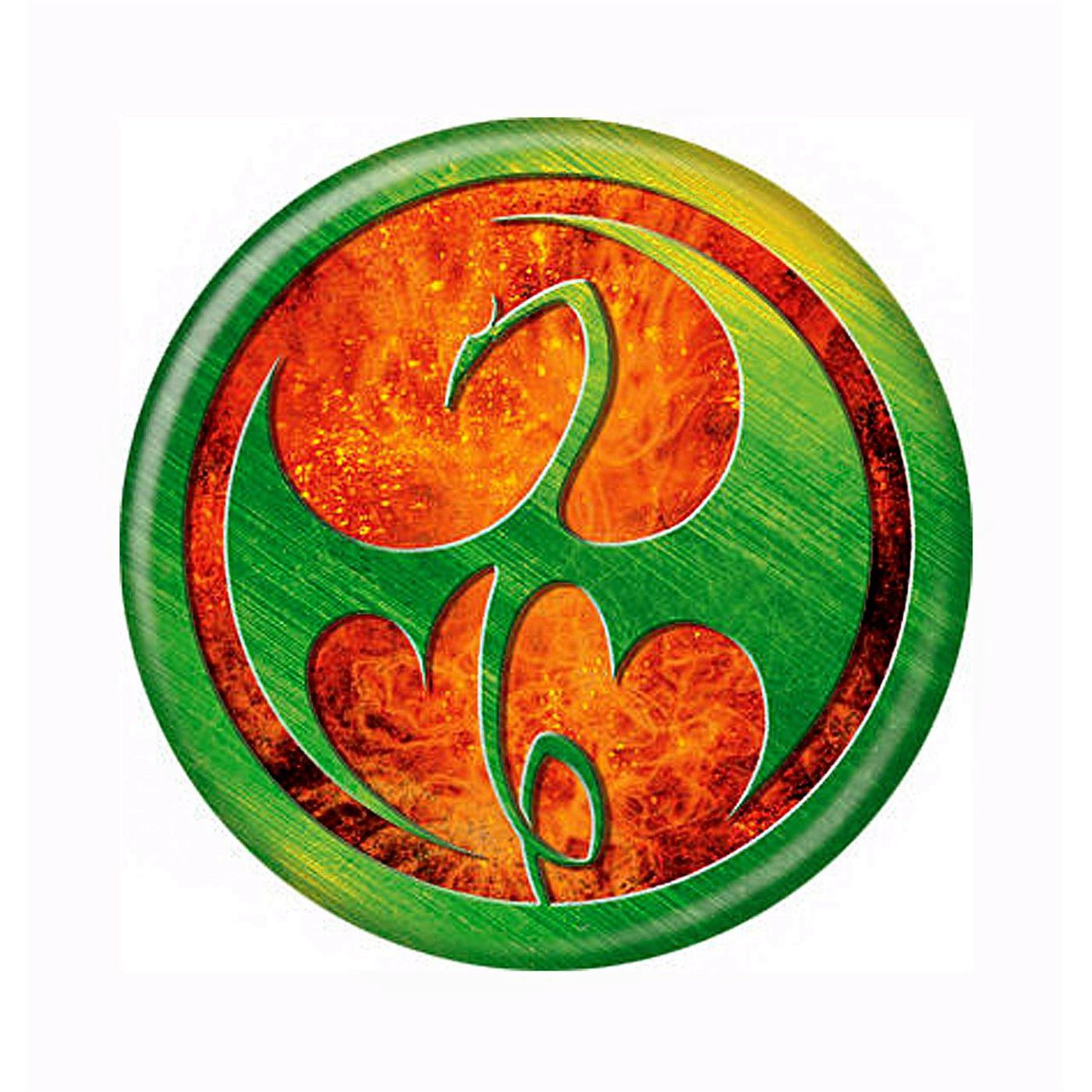 Iron Fist TV Series Icon Symbol Button, Green