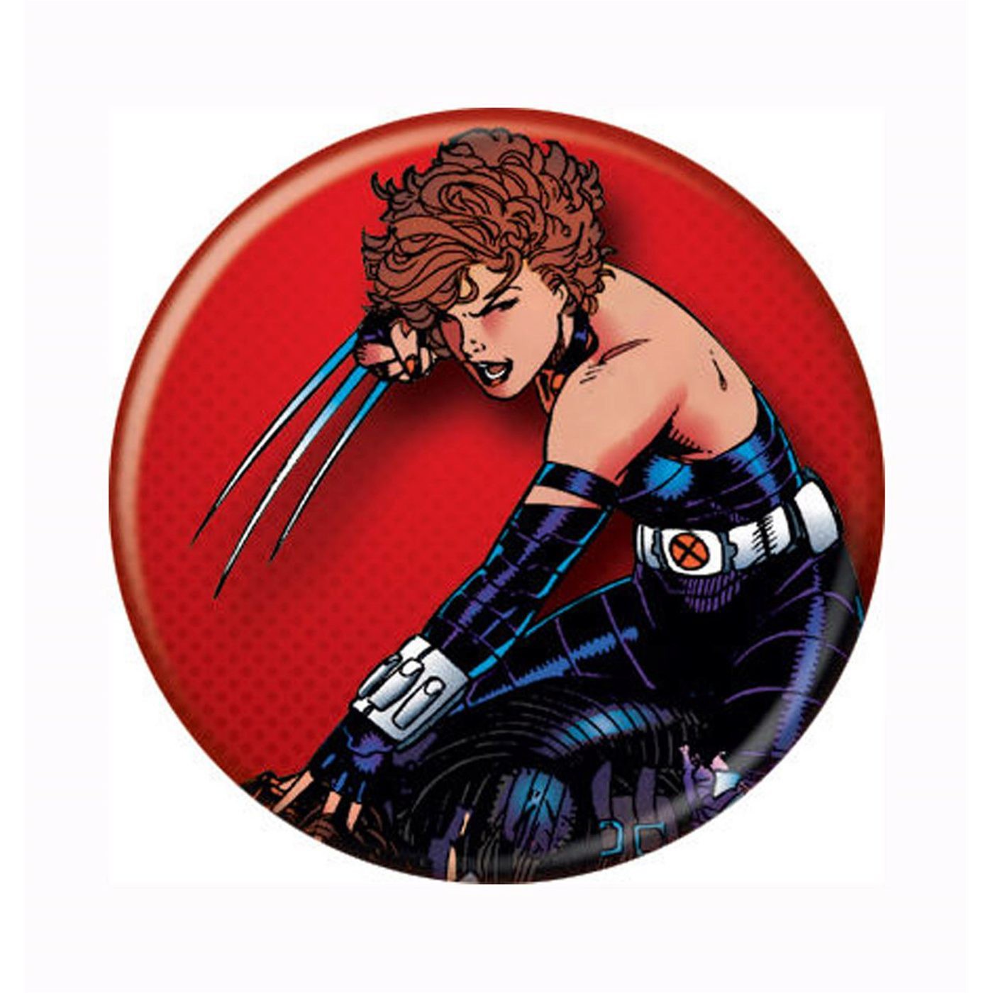 X-Men Kitty Pryde Shadowcat Claws Button, Red
