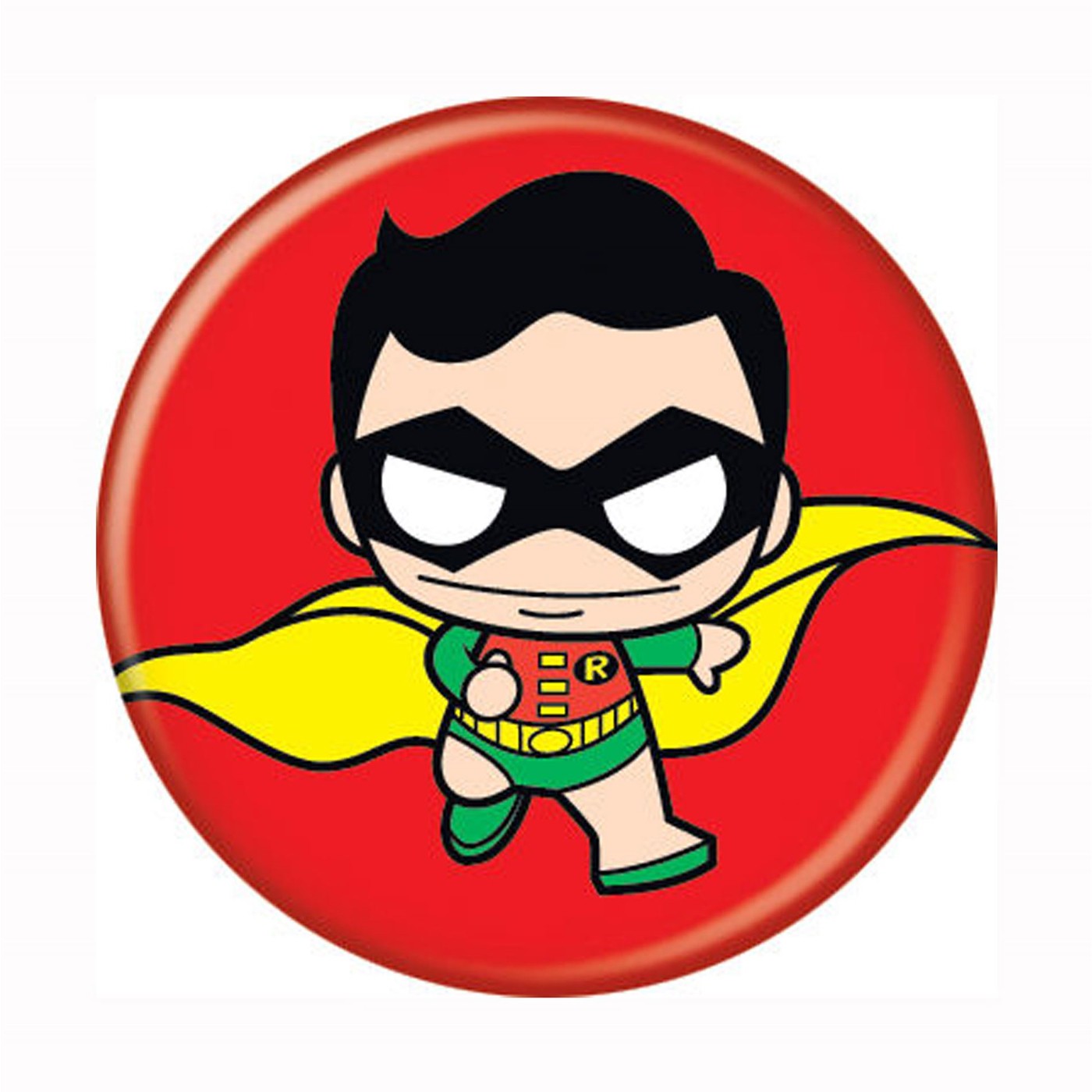 Robin Kawaii Button, Red