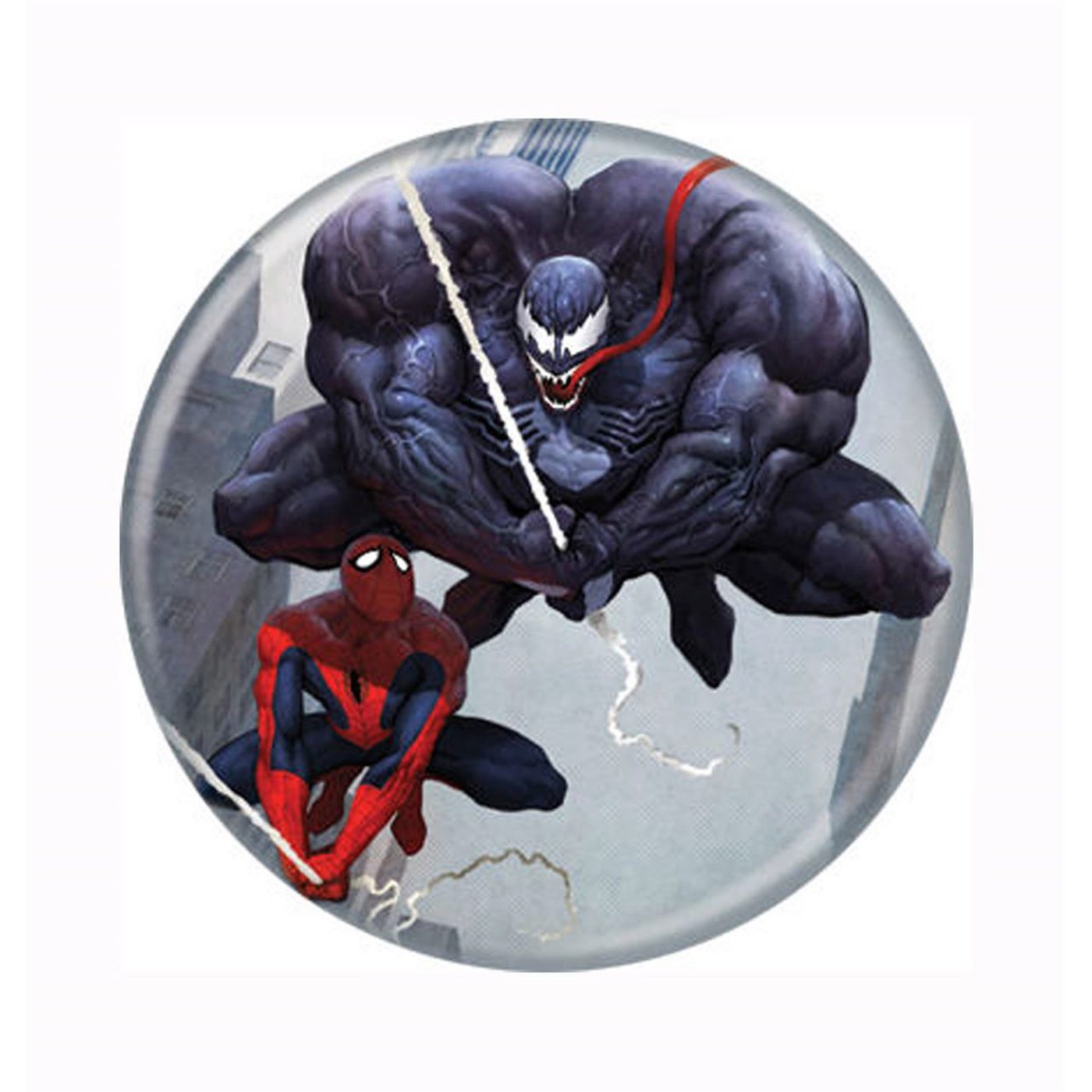 Spiderman and Venom Swing Button, Grey