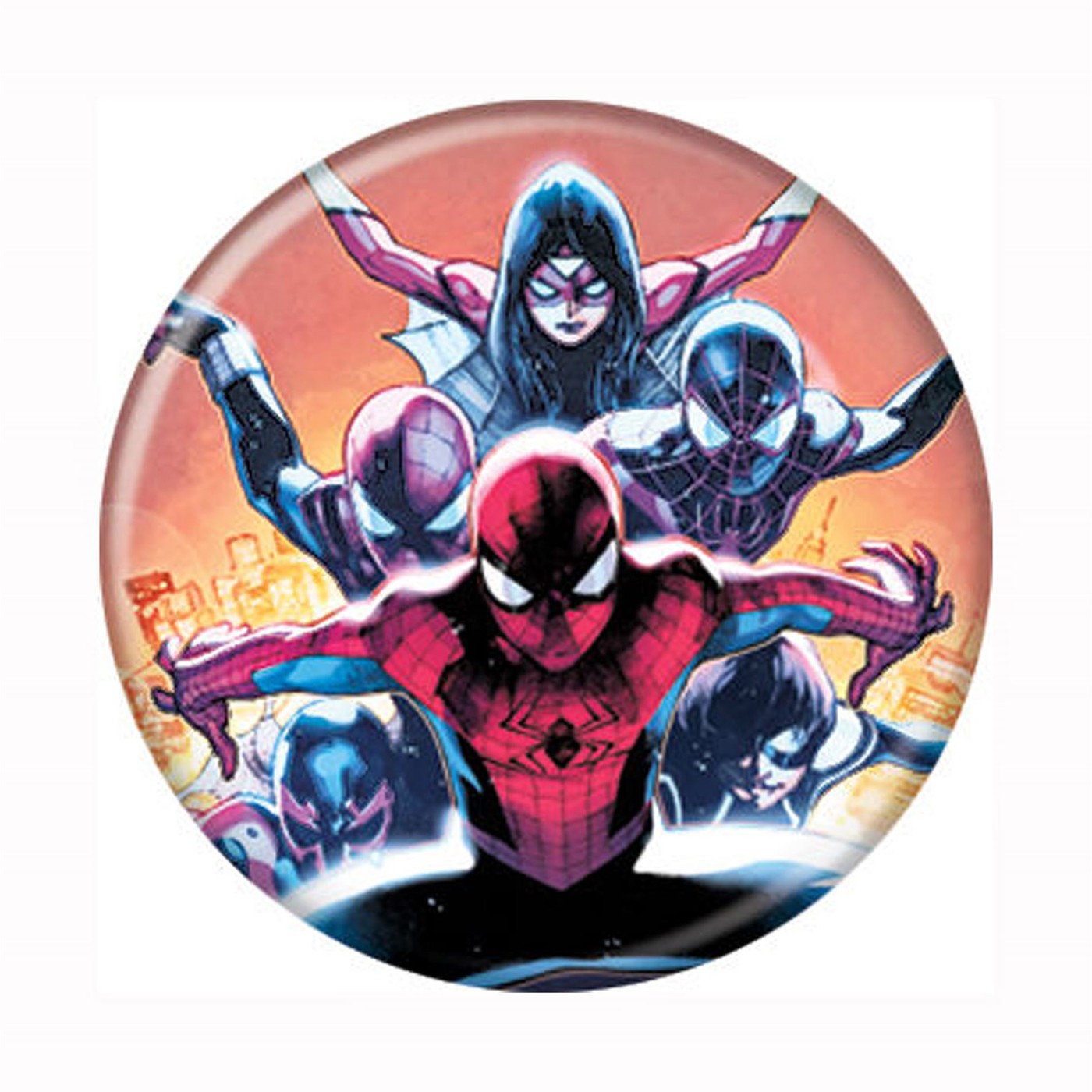 Spider-Man Spiderverse Button, Orange