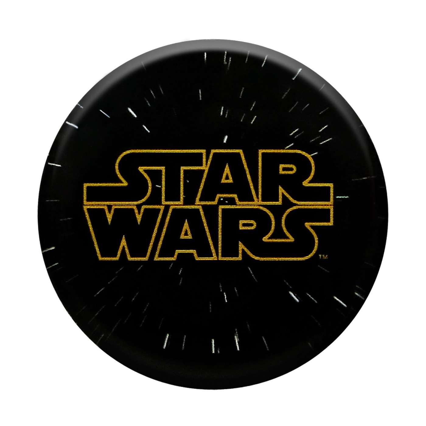 Star Wars Gold Logo Button, Black