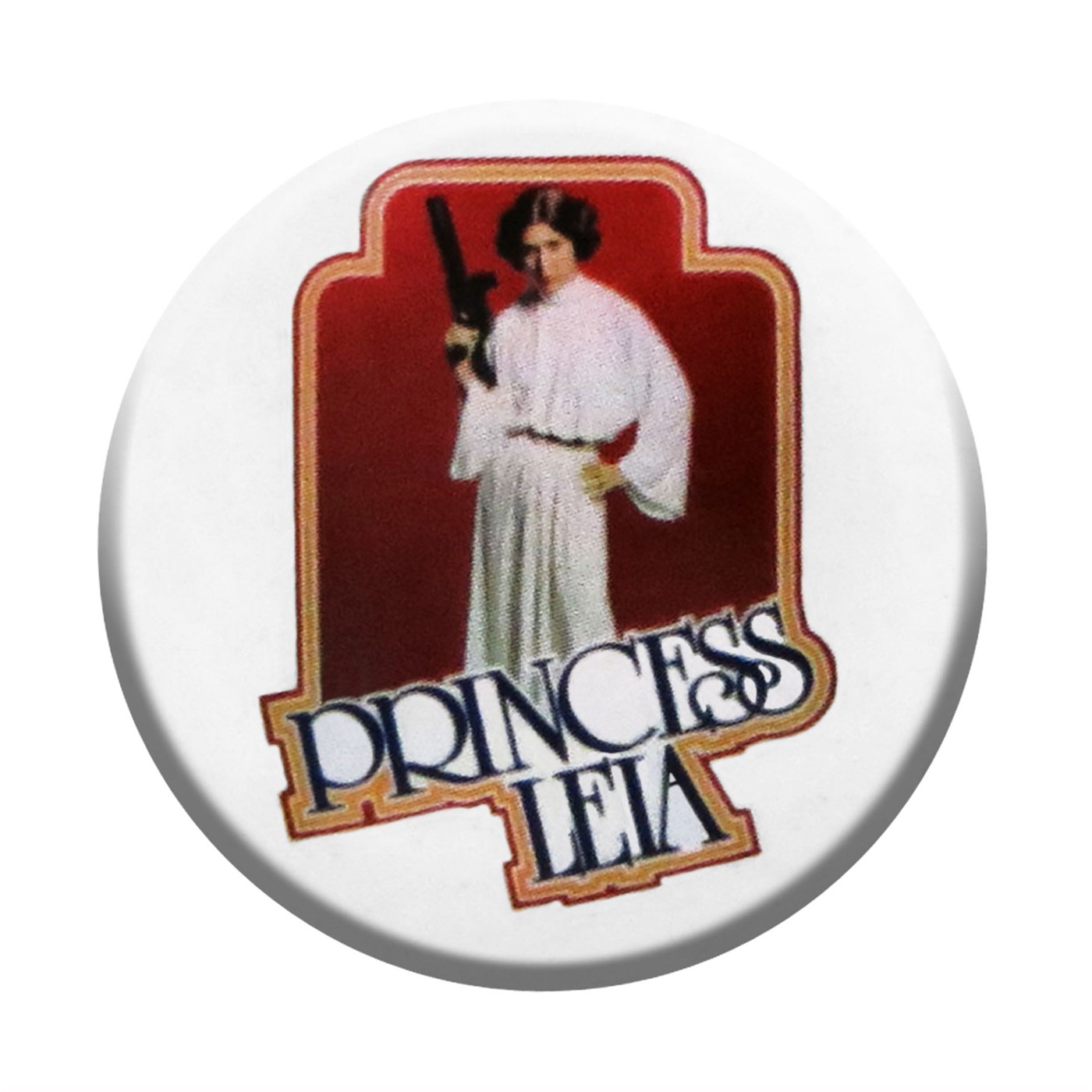 Star Wars Leia & Blaster Button, White