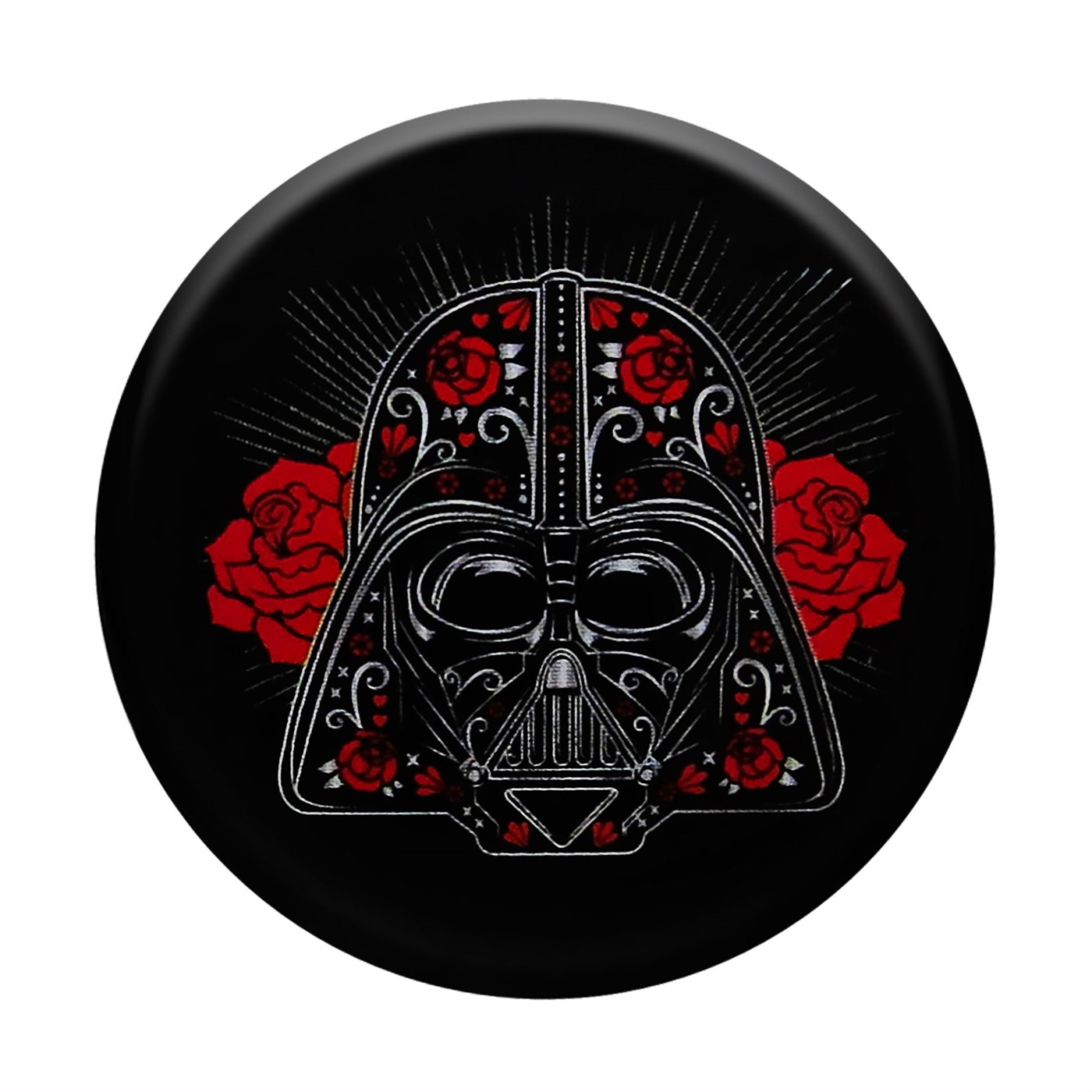Star Wars Vader Flowers Button, Black