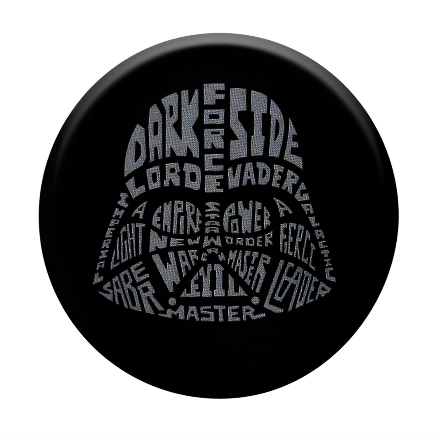 Star Wars Vader Words Helmet Button, Black