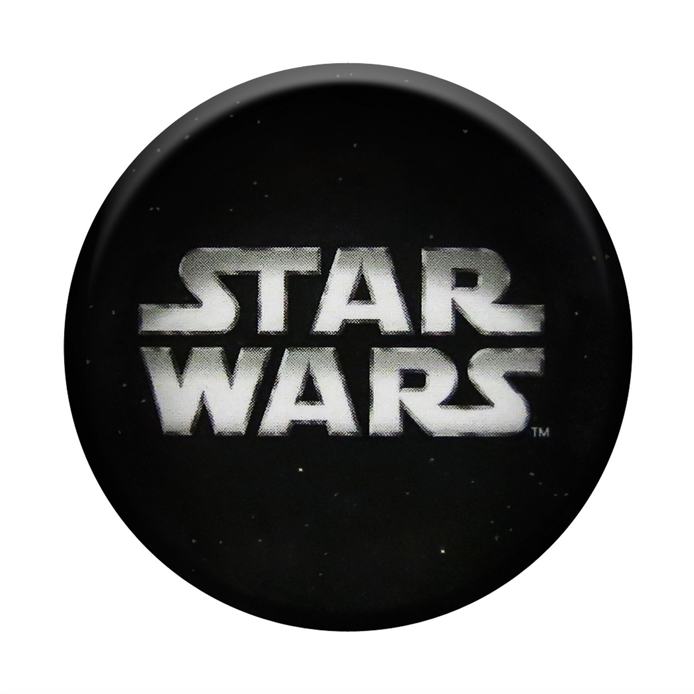Star Wars White Logo Button, Black