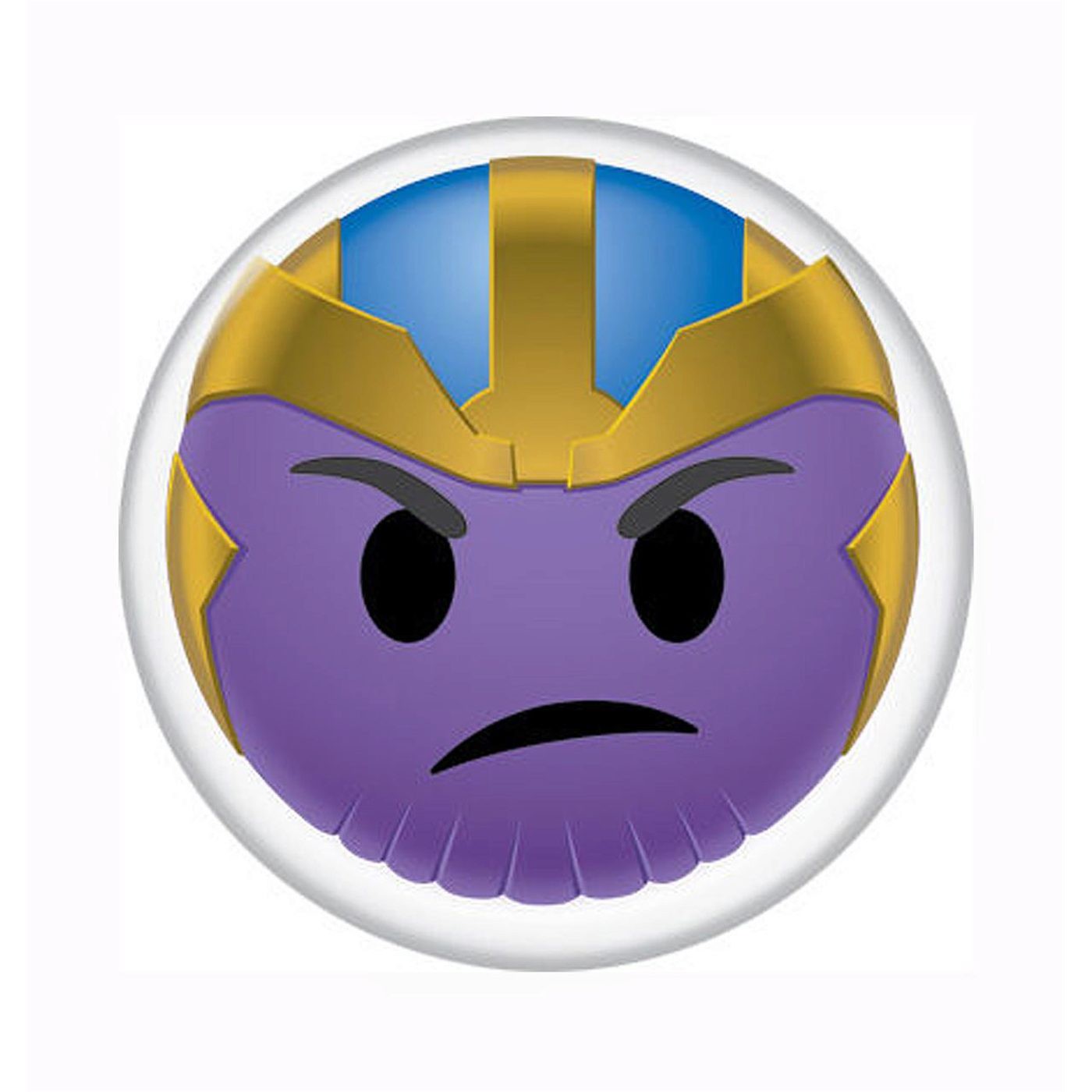 Thanos Mean Emoji Button, Purple