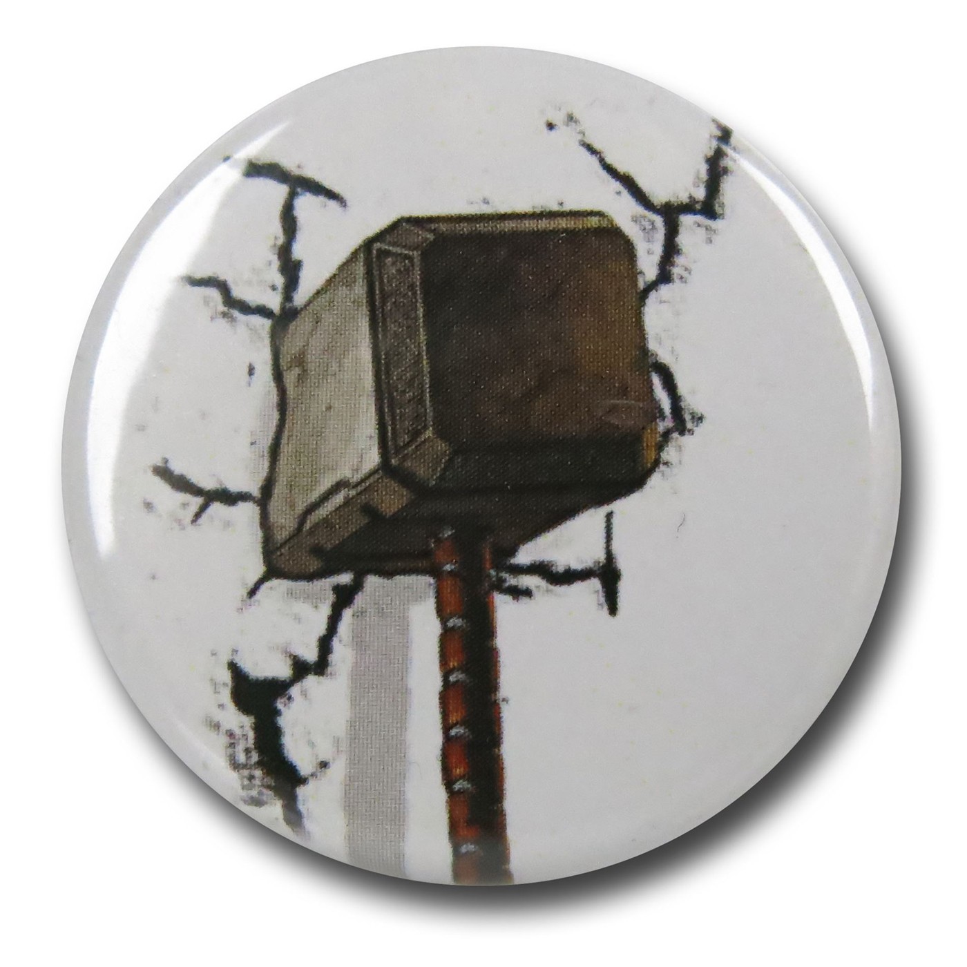 Thor Age of Ultron Hammer Button, White