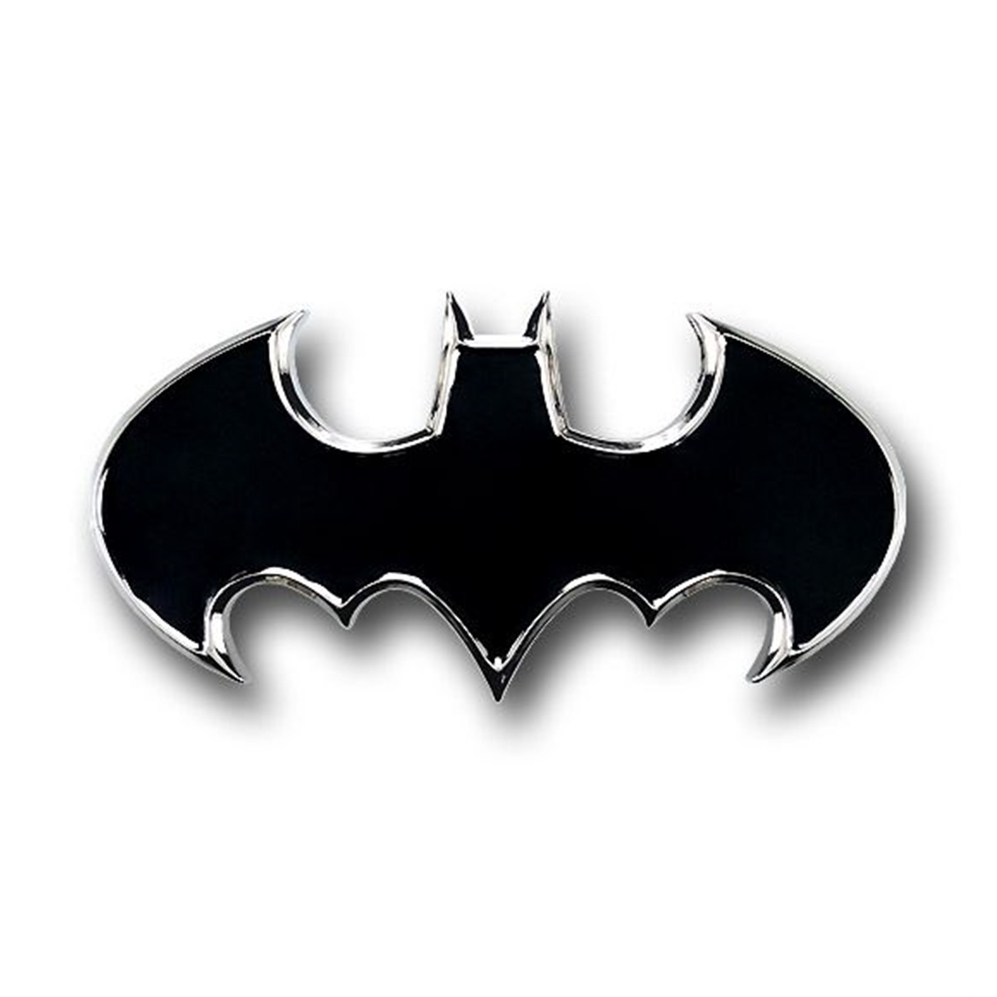 Batman Silver Edged Black Belt Buckle
