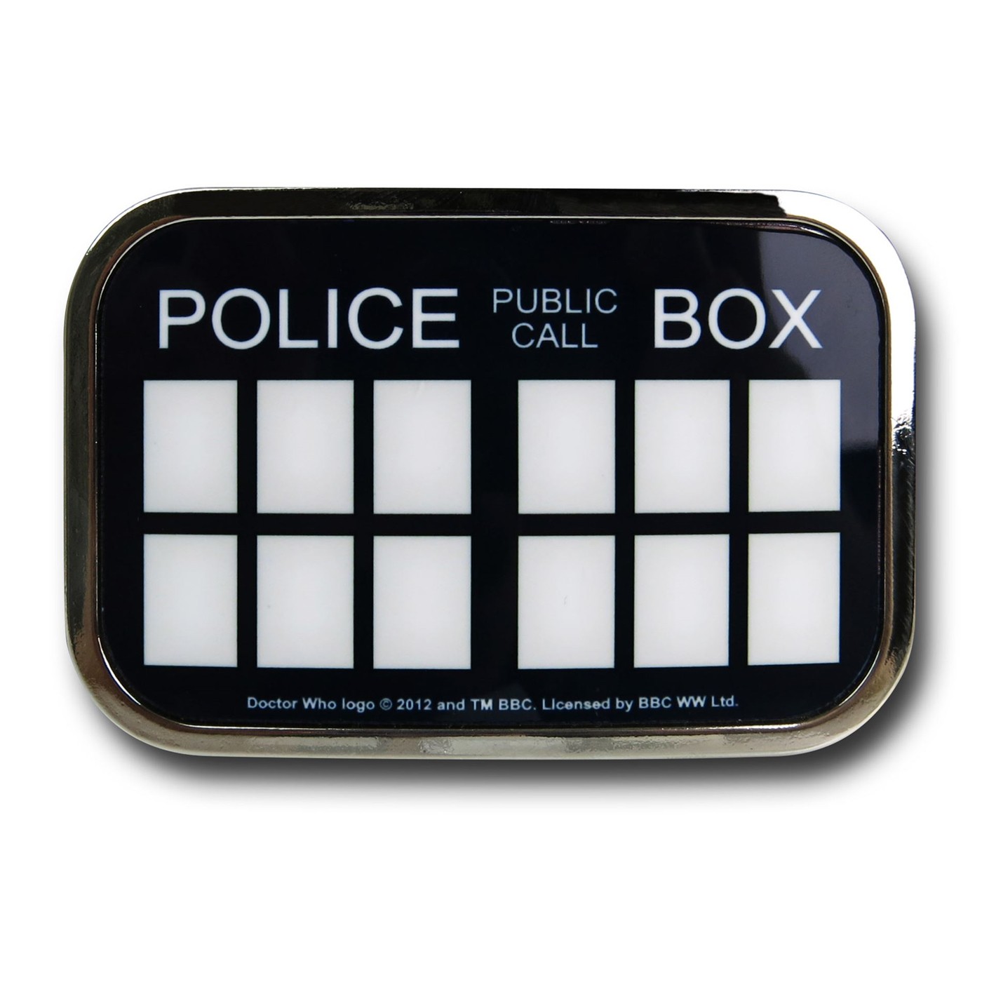 Doctor Who Police Box Tardis Belt Buckle, Blue