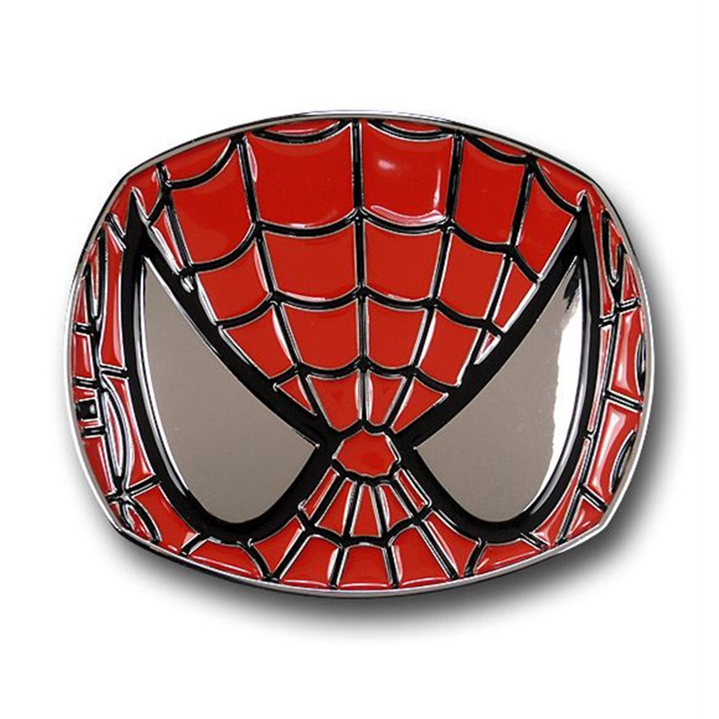 Spiderman Eyes Round Belt Buckle, Red