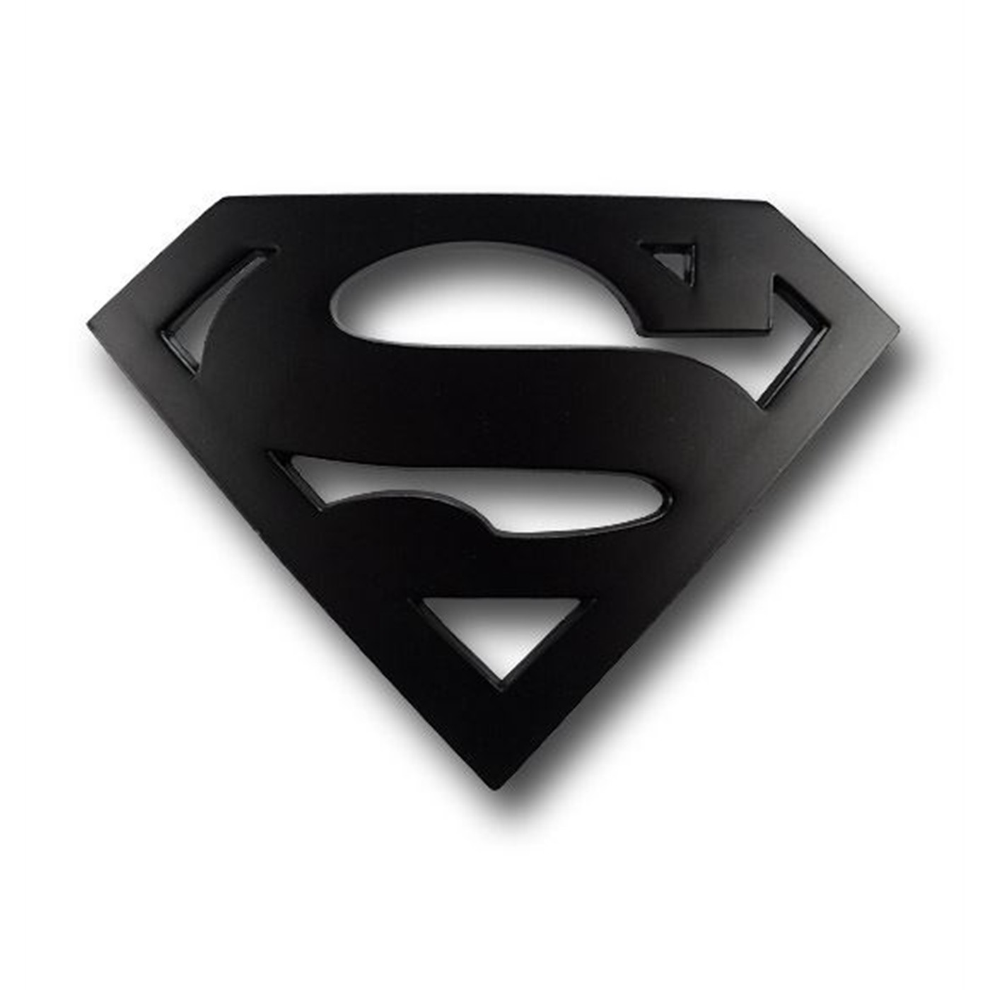 Superman Die-Cut Symbol Black Belt Buckle, Black
