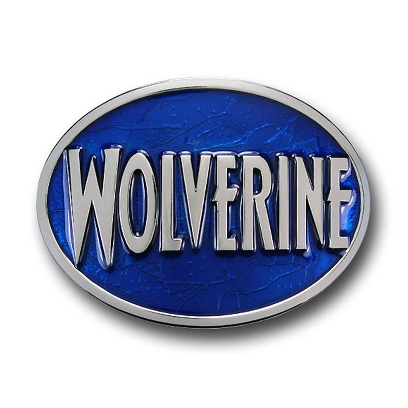 Wolverine Logo Blue Belt Buckle, Blue