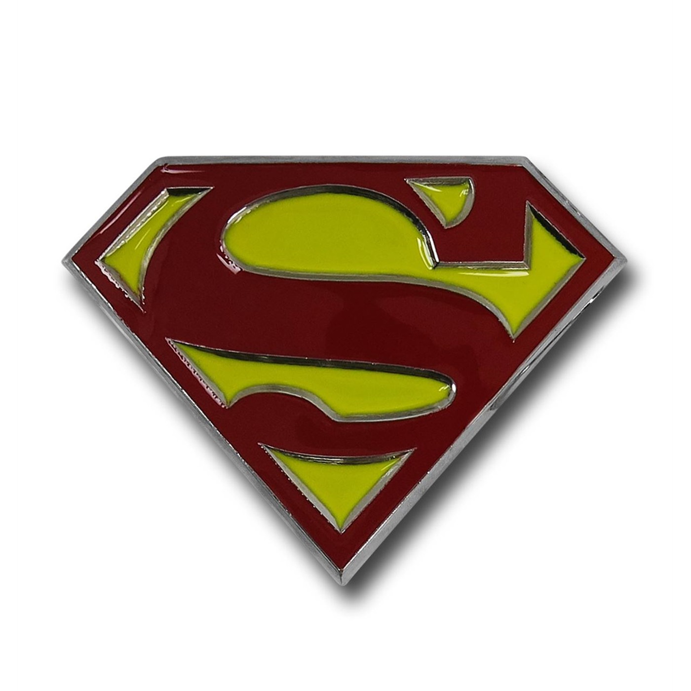 Superman Symbol Die Cut Belt Buckle, Red
