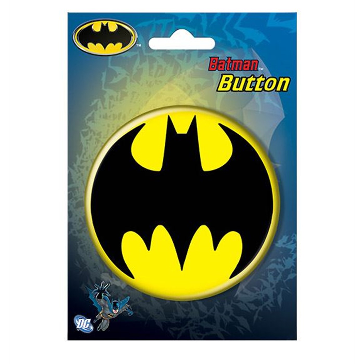 Batman Symbol Massive 3' Button, White