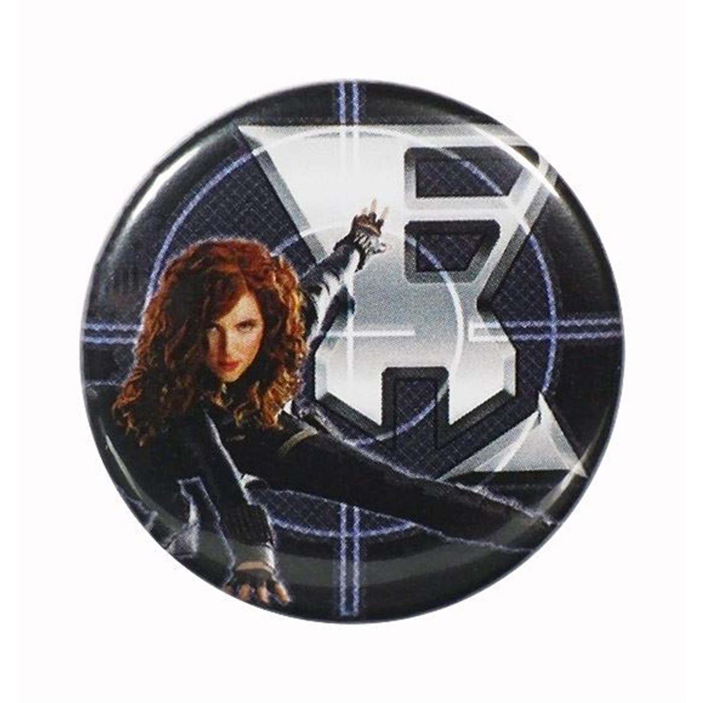 Black Widow Scarlett Johansson Button, White