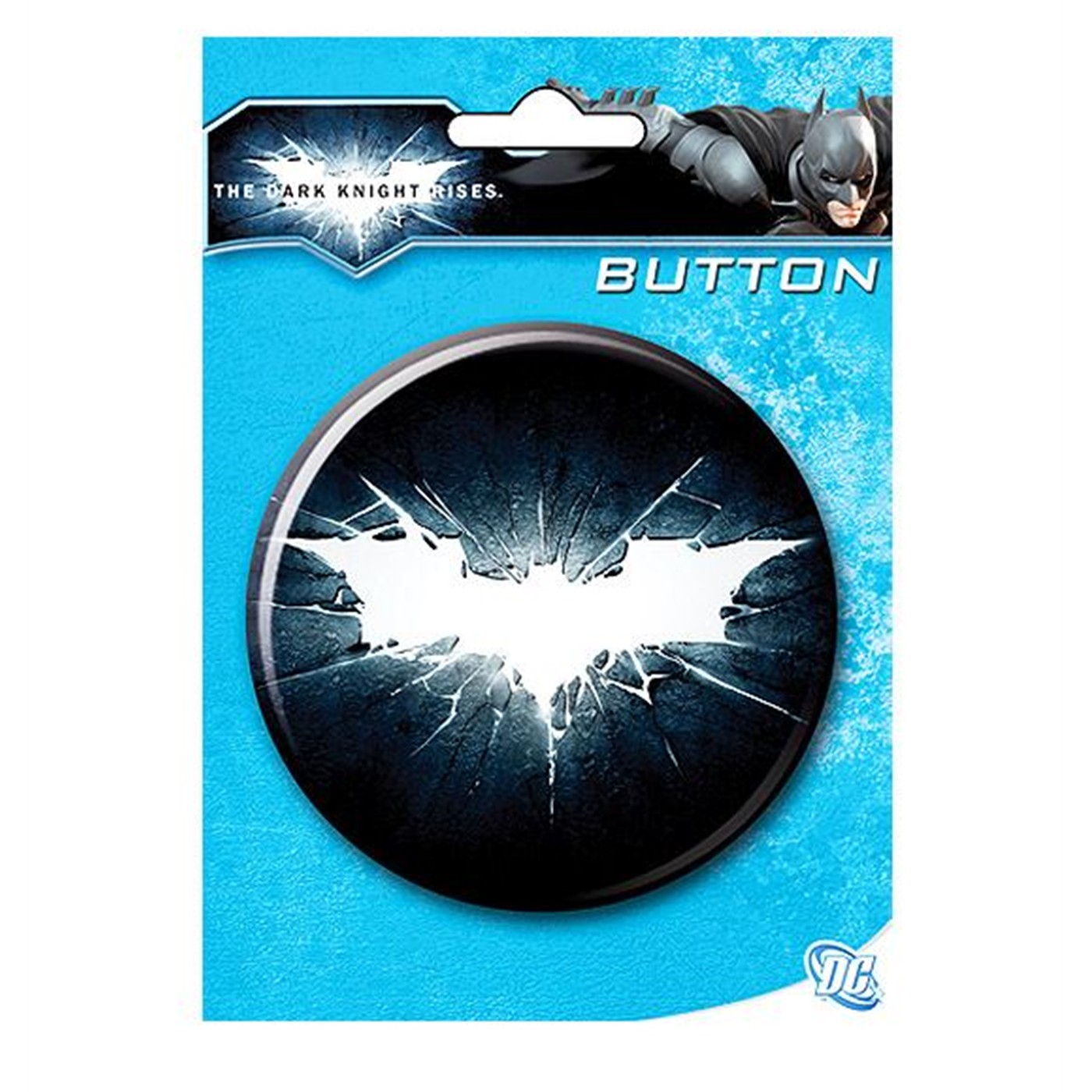Dark Knight Rises 3' Lit Bat Symbol Button, White