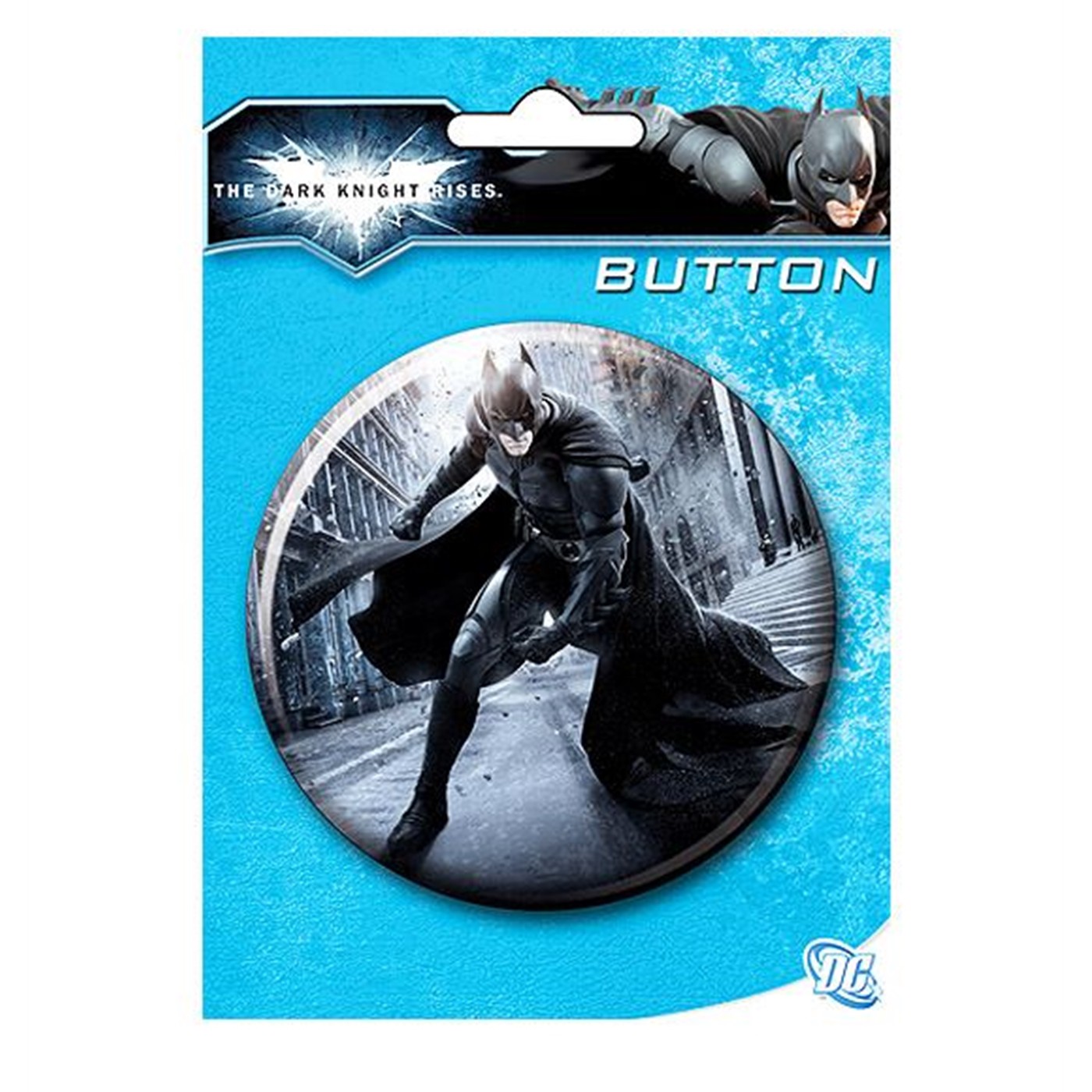Batman Dark Knight Rises Tough Streets 3' Button, White