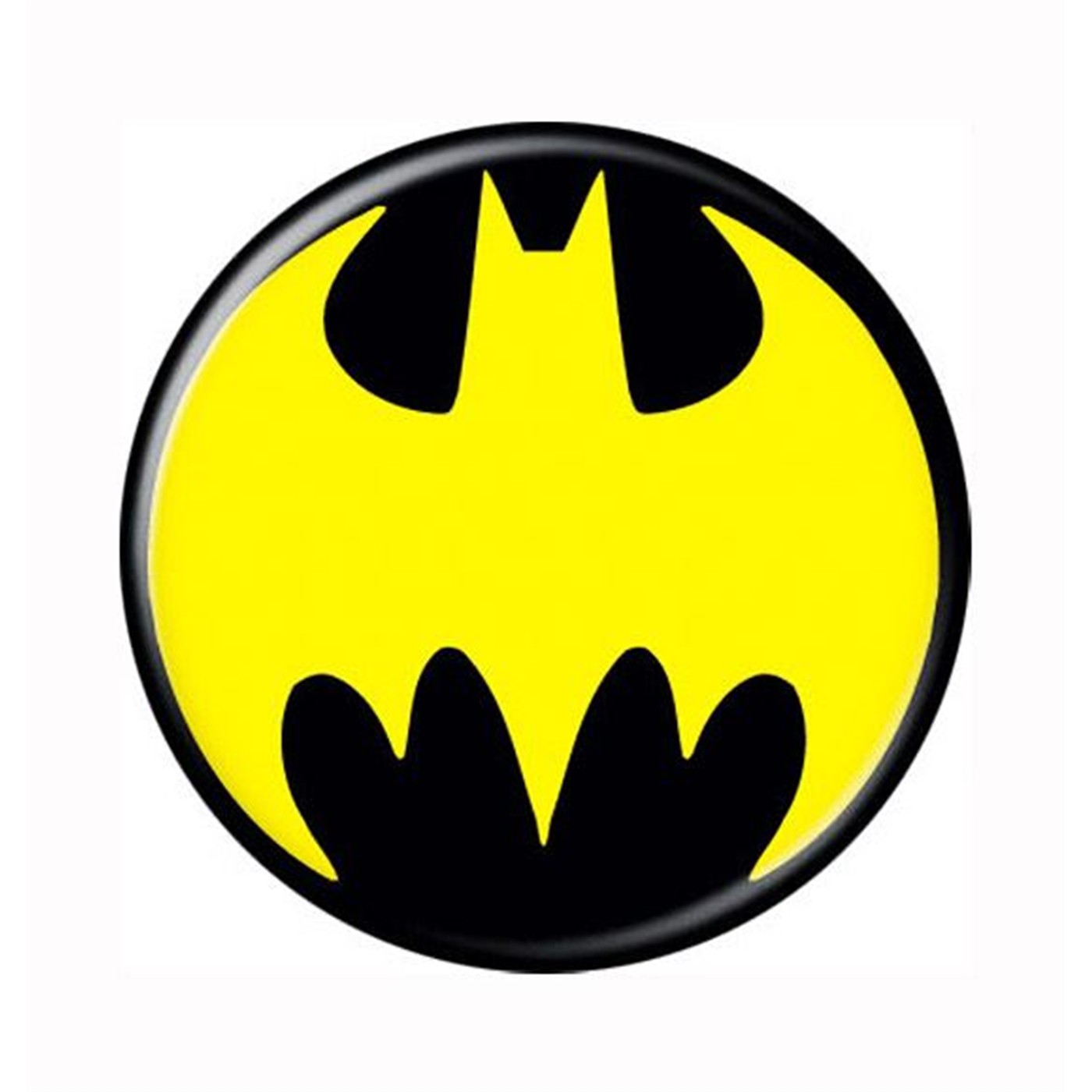 Batman Yellow Symbol Button