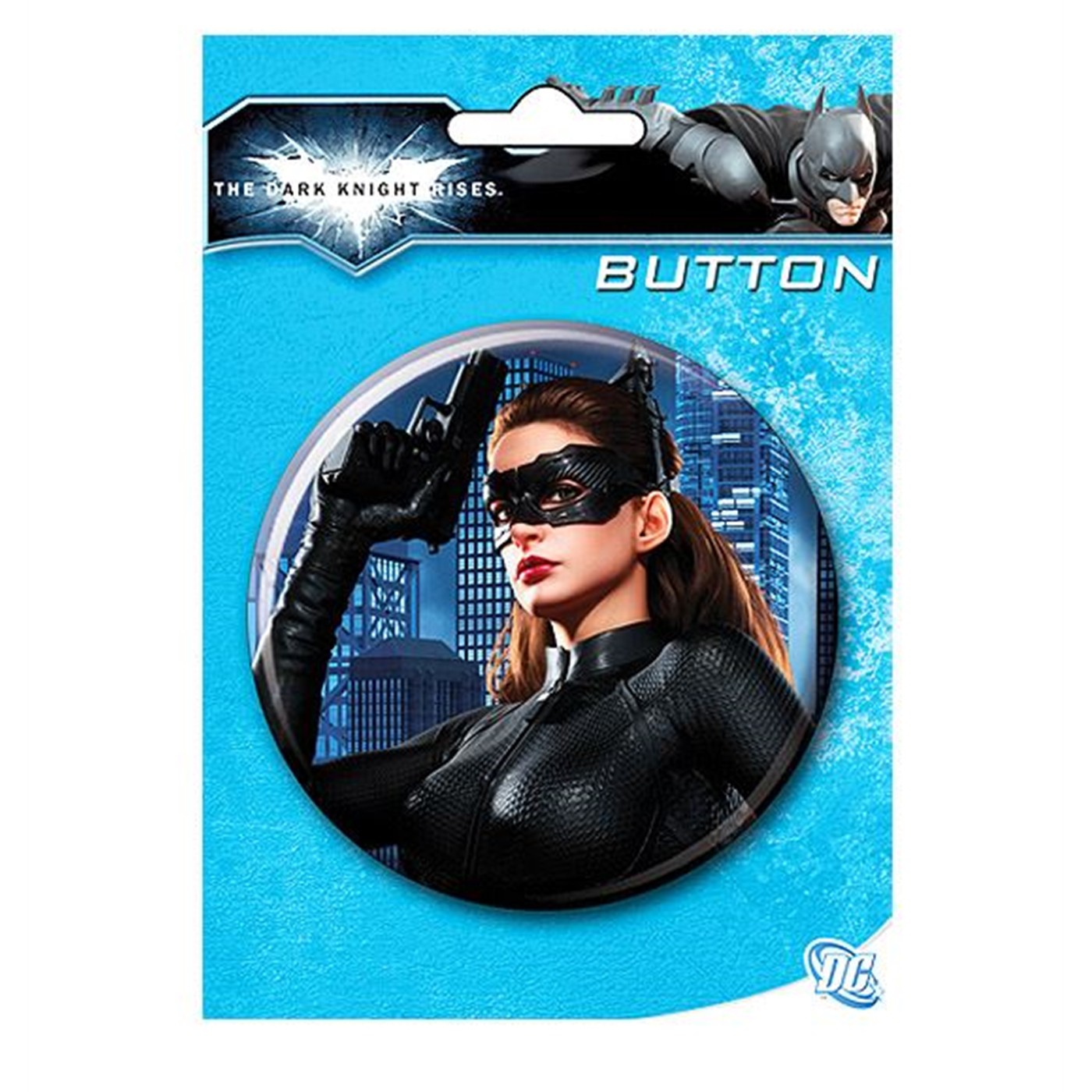 Dark Knight Rises Catwoman 3' Gun Button, White