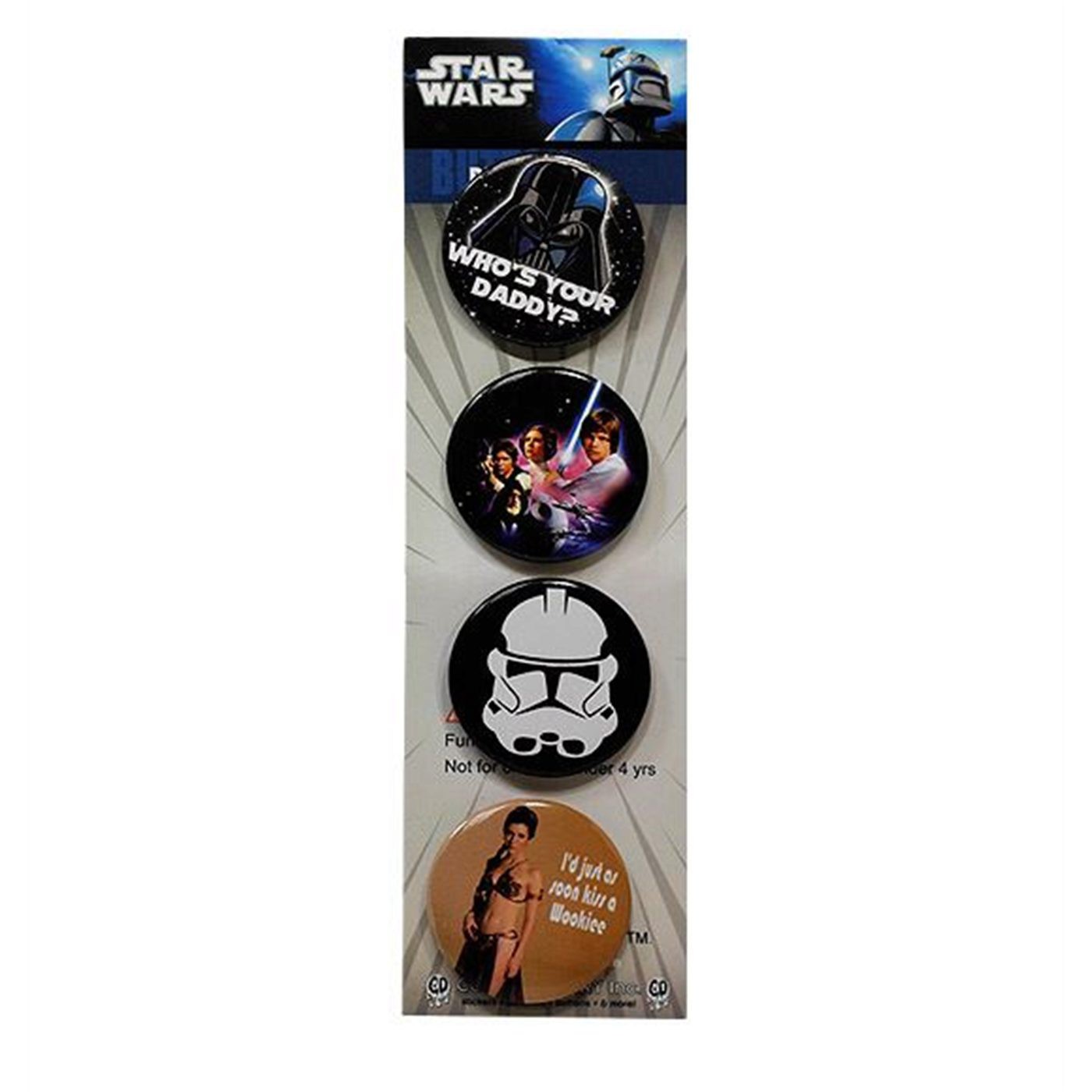 Star Wars Four Buttons Pack, White