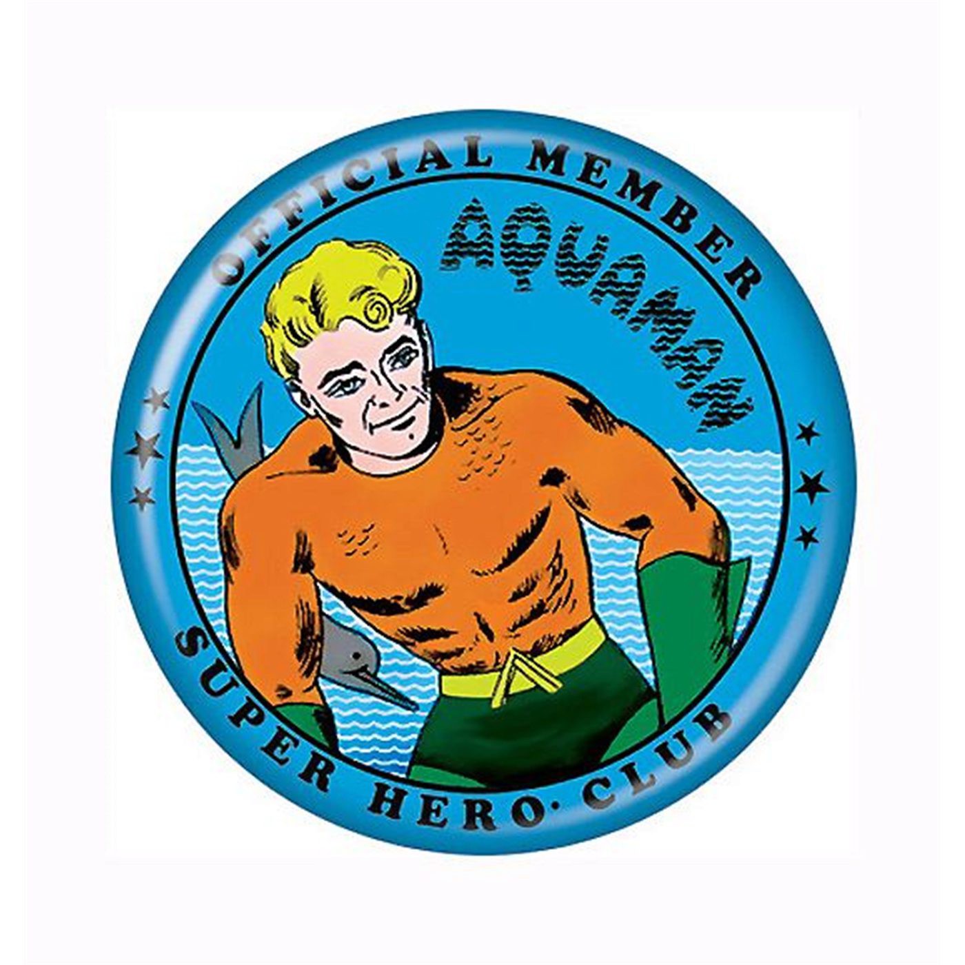 Aquaman Official Member Button, White