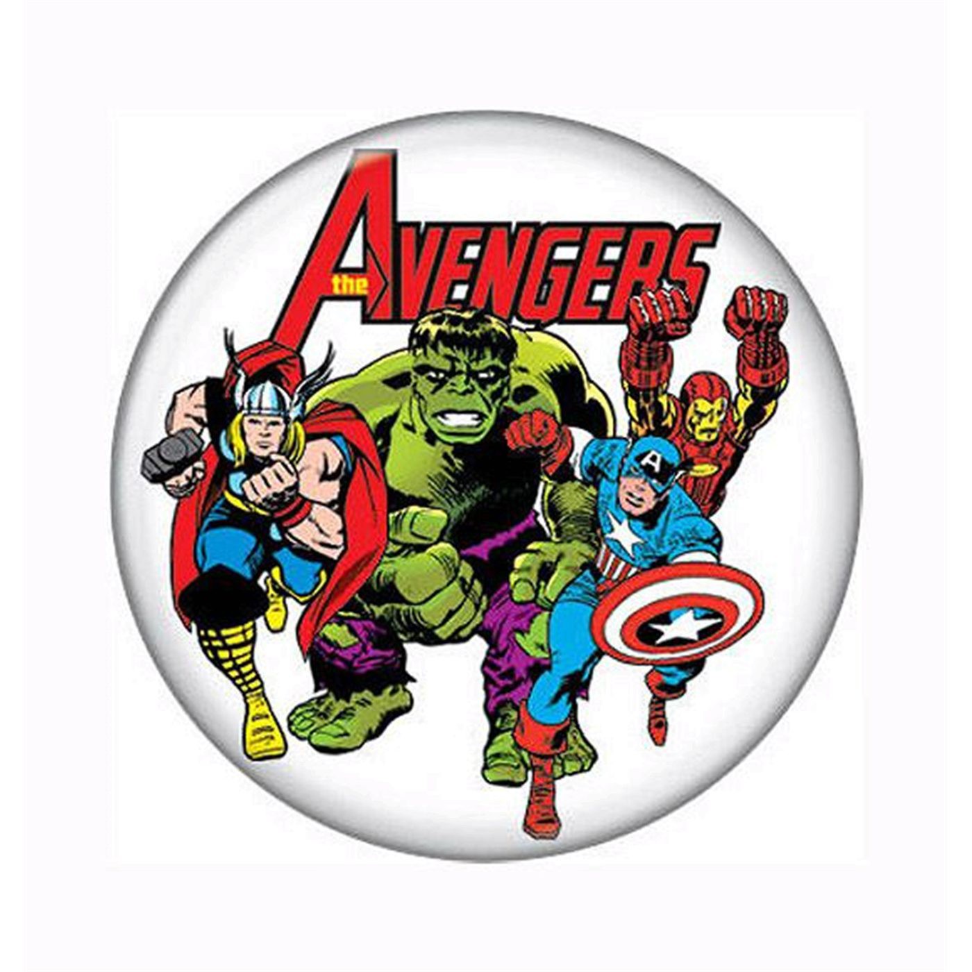 Avengers Kirby Charge Button, White