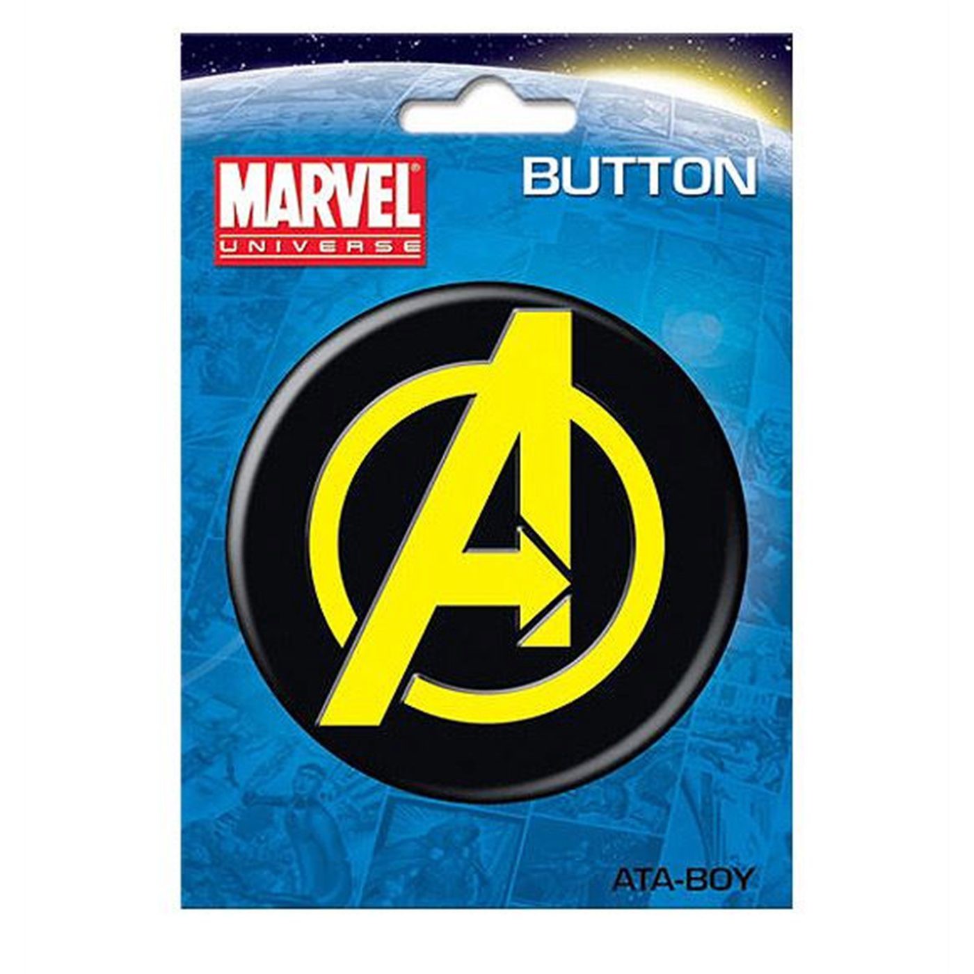 Avengers MEGA Symbol 3' Button, White
