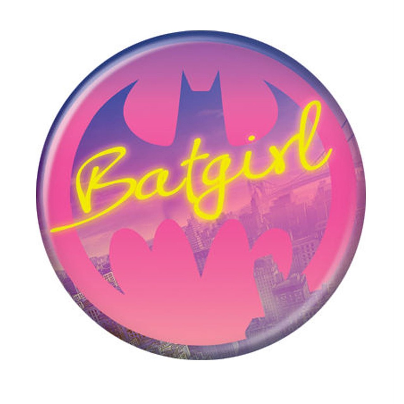 Batgirl City Life Button, Pink