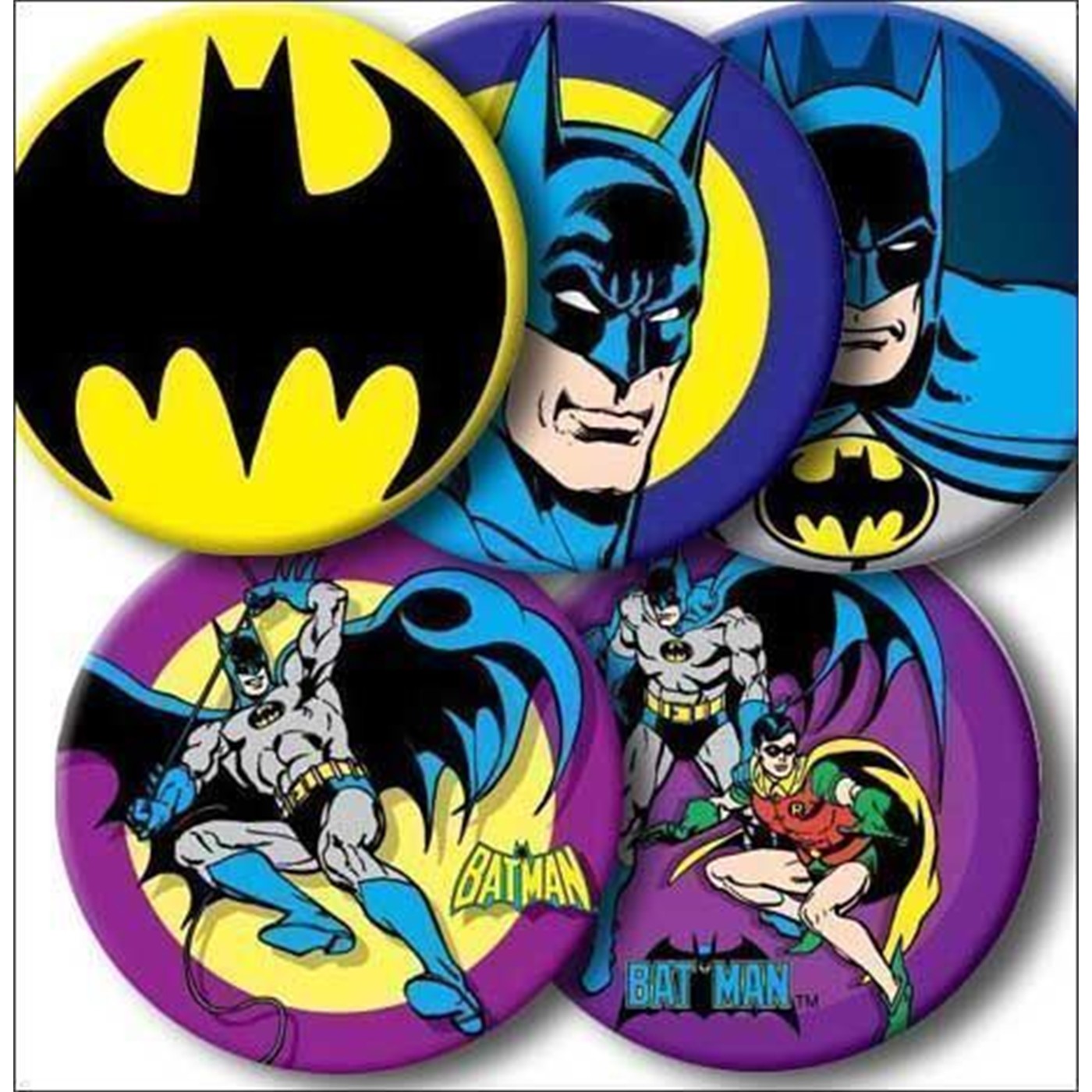 Batman Buttons Set of 5