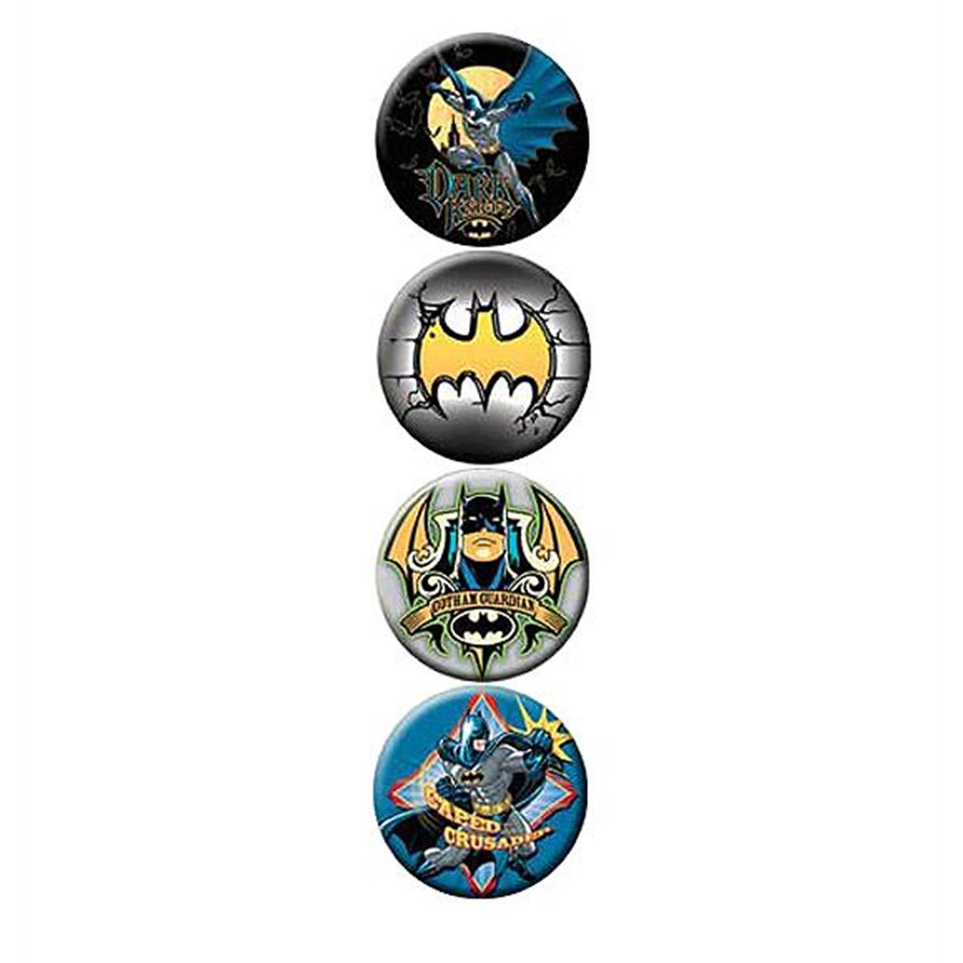 Batman City Ghost 4 Button Set, White