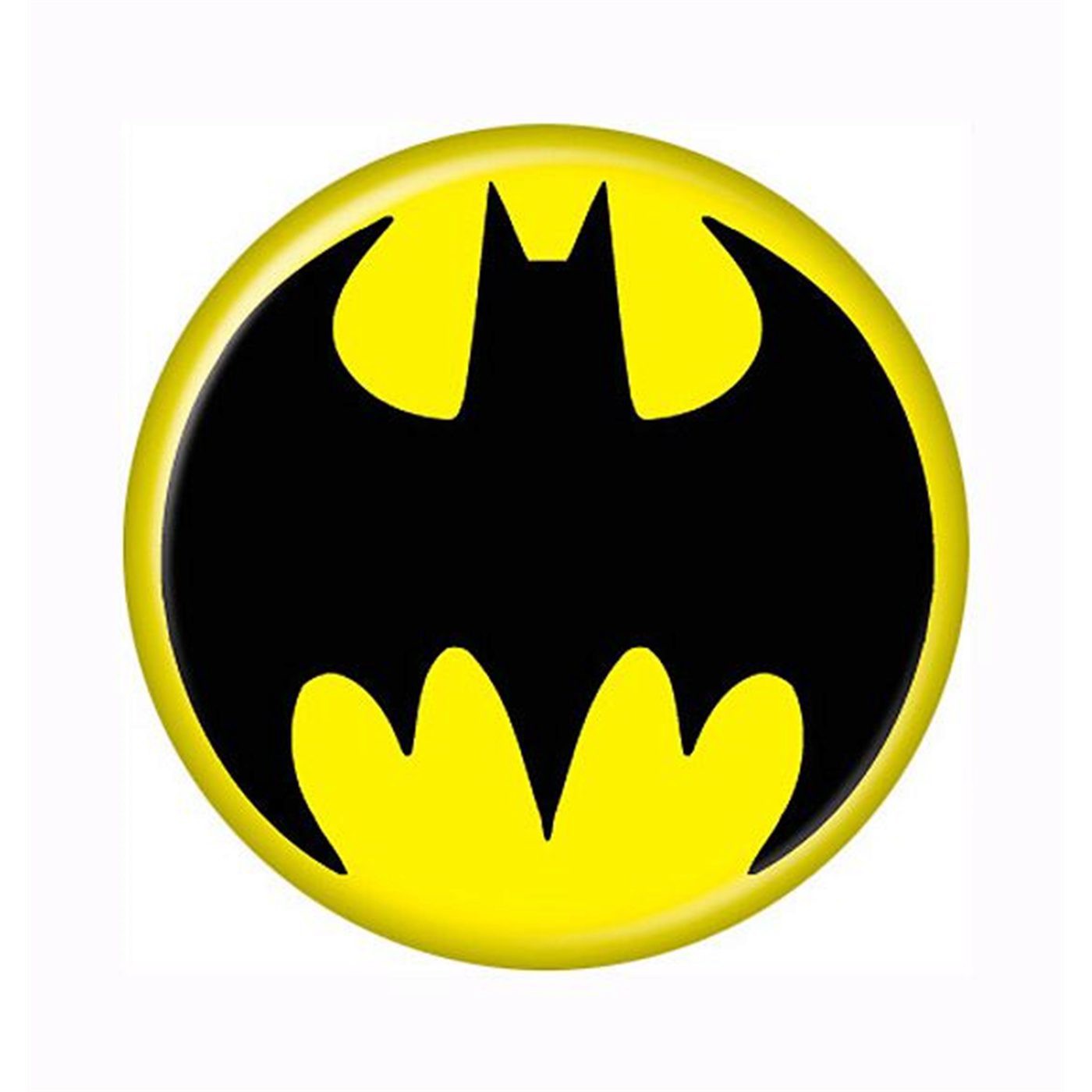 Batman Button Symbol, Yellow
