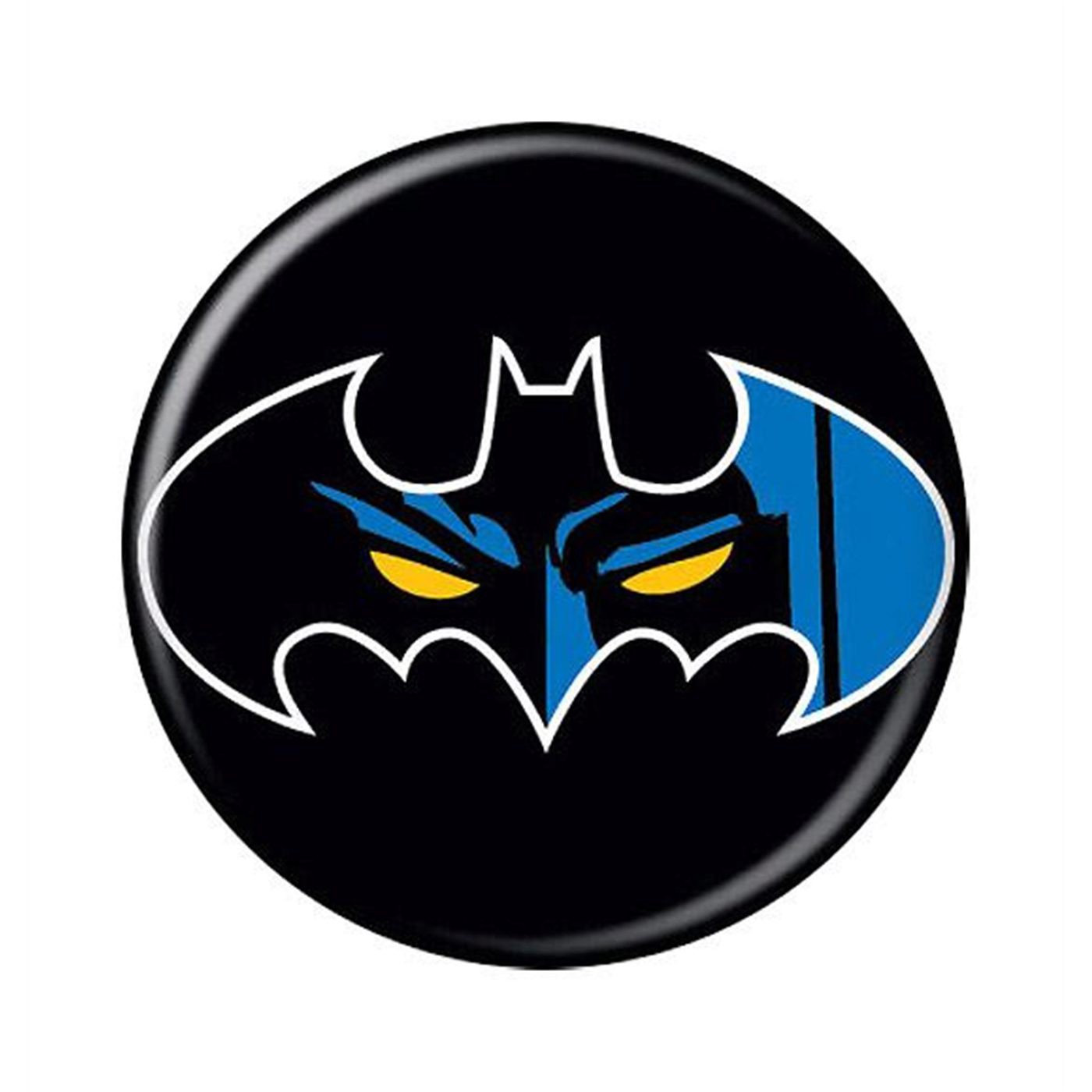 Batman Eyes Symbol Button, Black