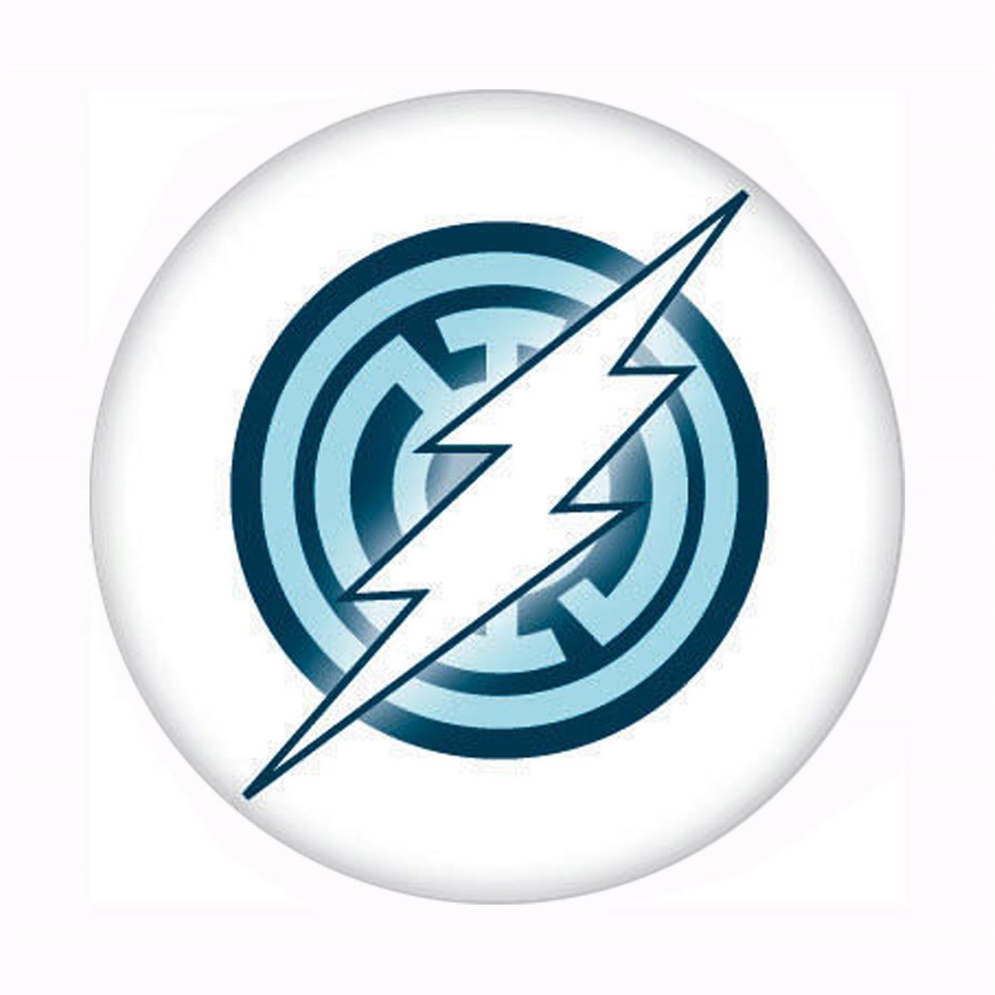 Blue Lantern Flash Symbol Button, Blue