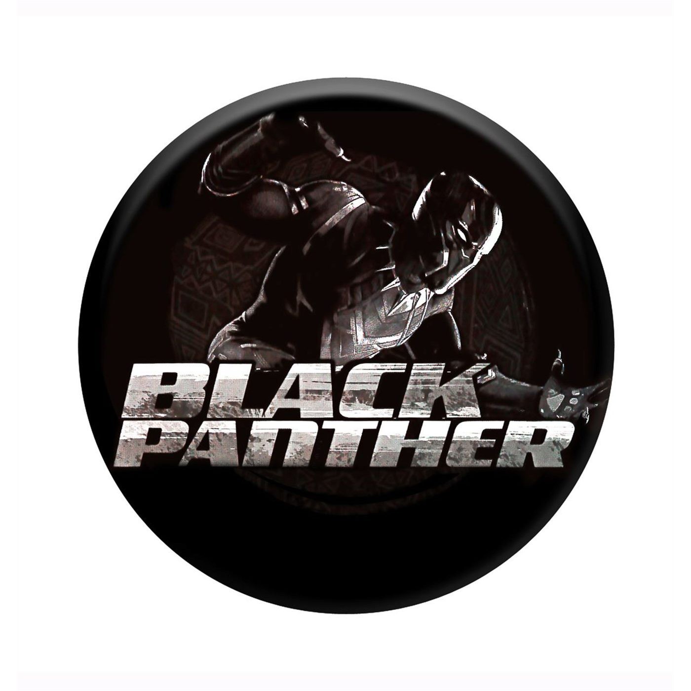 Civil War Black Panther Image Button, Black