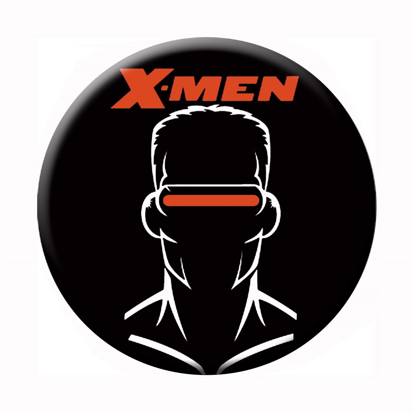 X-Men Cyclops Line Art Button, Black
