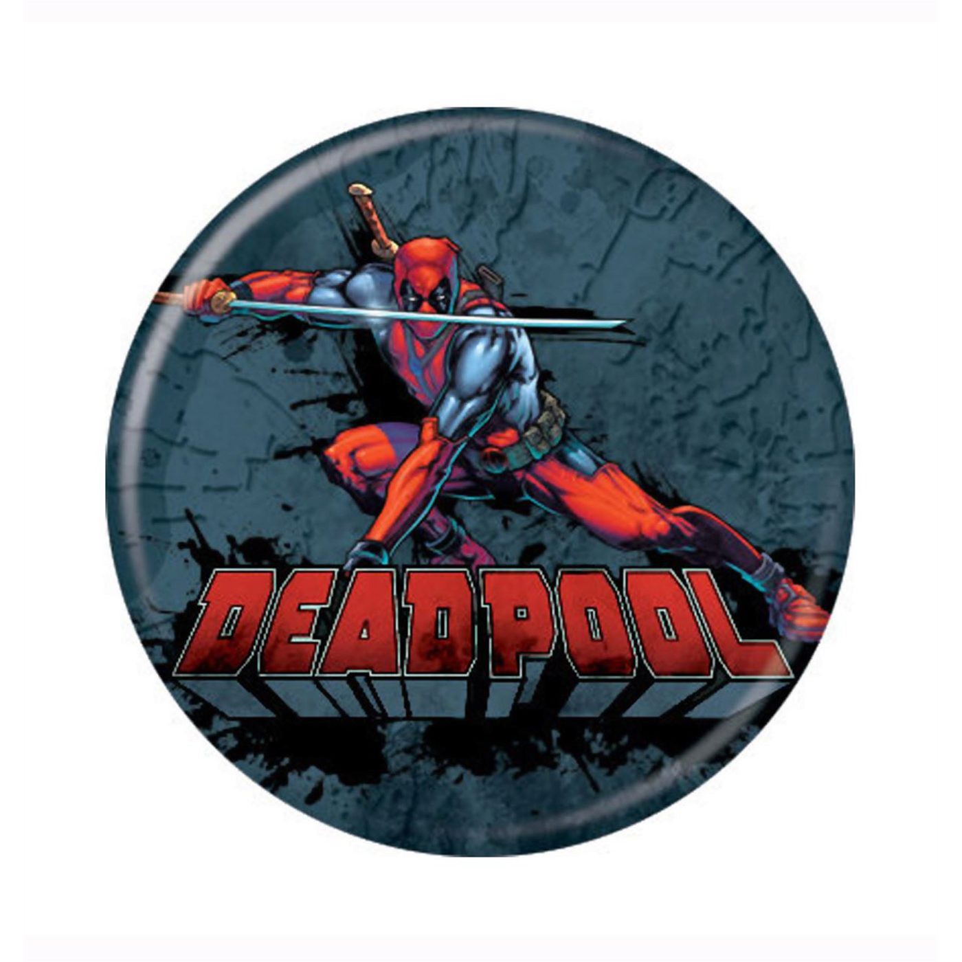 Deadpool Sword Slashing Button, Red