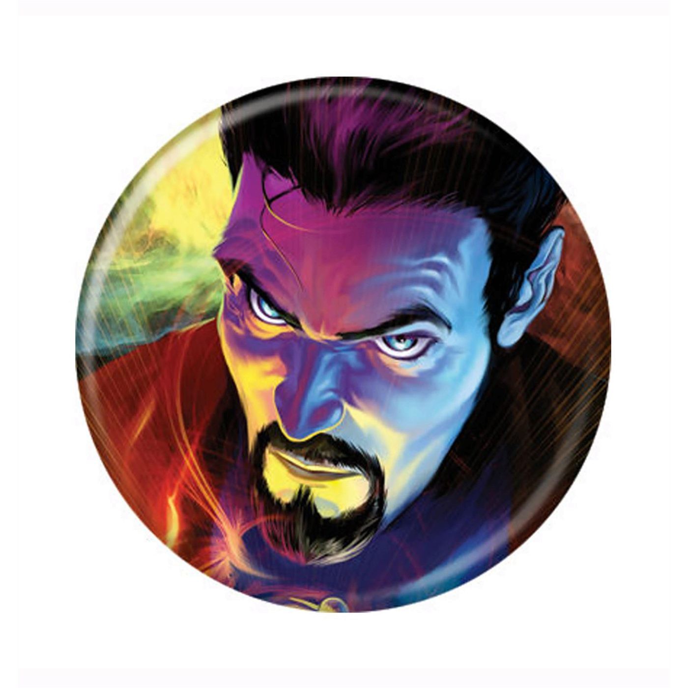 Dr. Strange Face Button, Purple