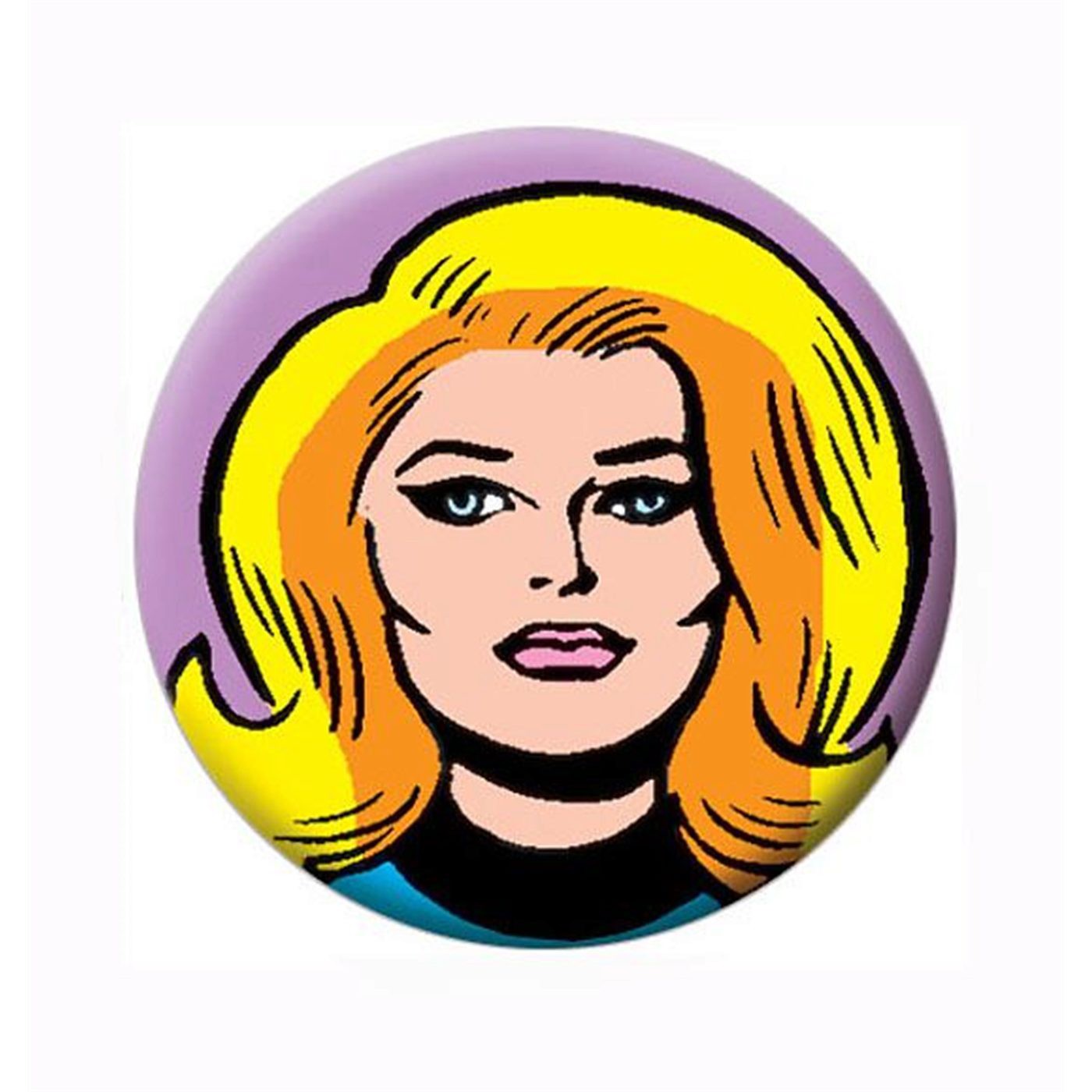 Fantastic Four Invisible Woman Button, White