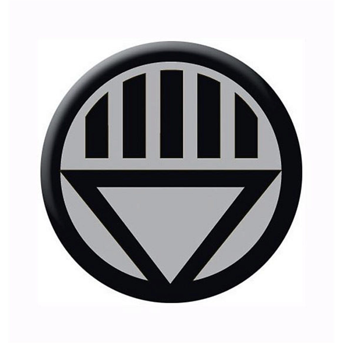 Green Lantern Black Lantern Symbol Button, Black