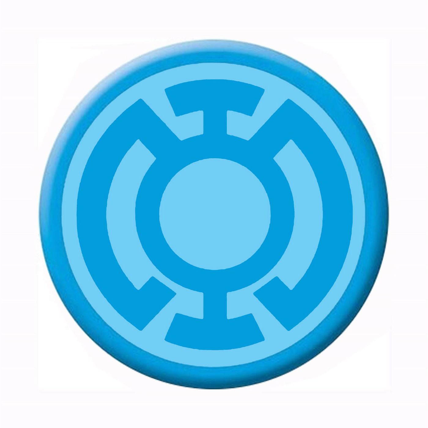 Green Lantern Blue Lantern Symbol Button, Blue