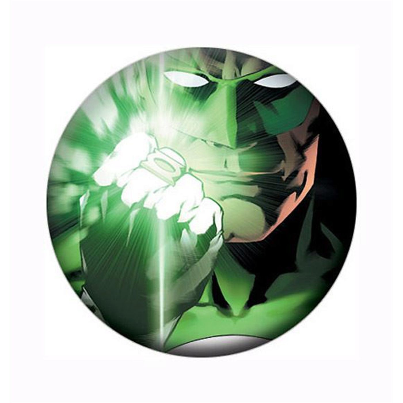 Green Lantern Fist Button, White