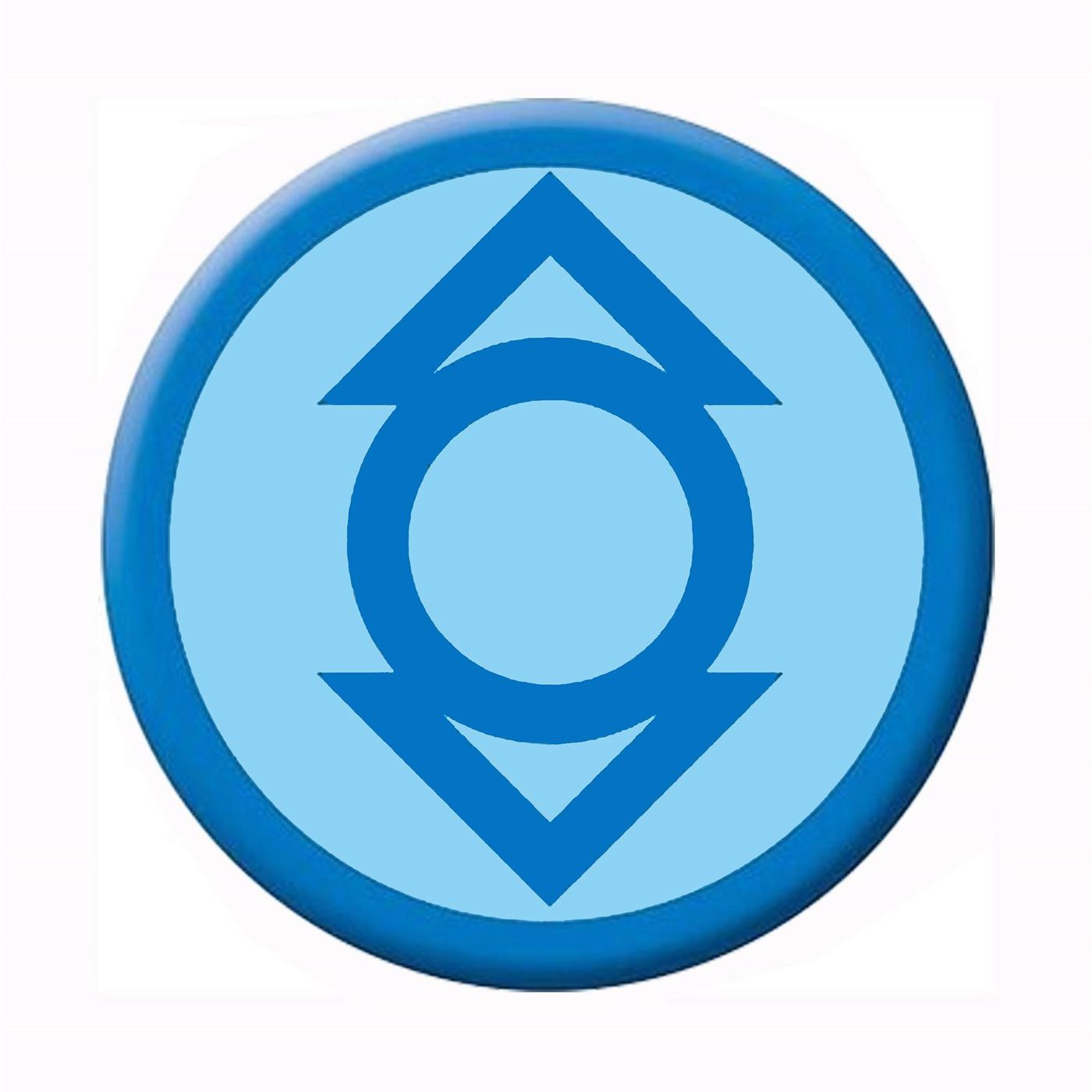 Green Lantern Indigo Lantern Symbol Button, Blue