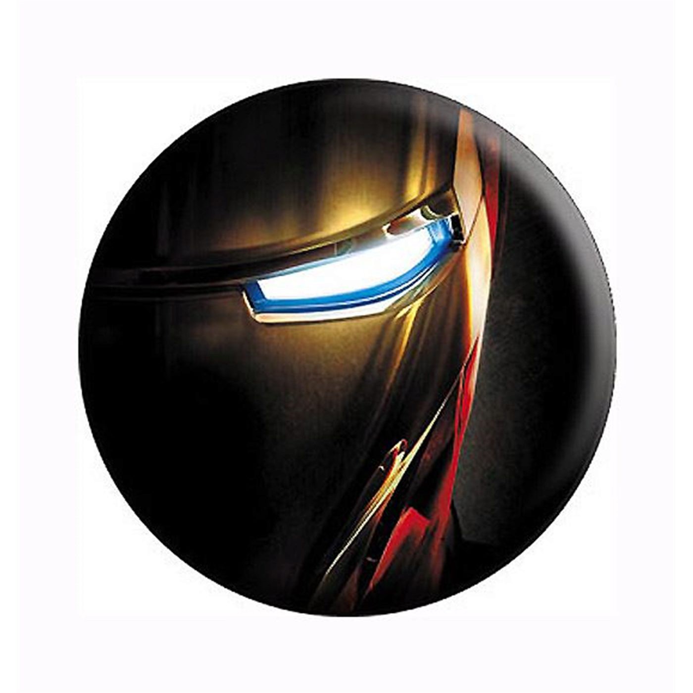 Iron Man Movie Poster Button, White