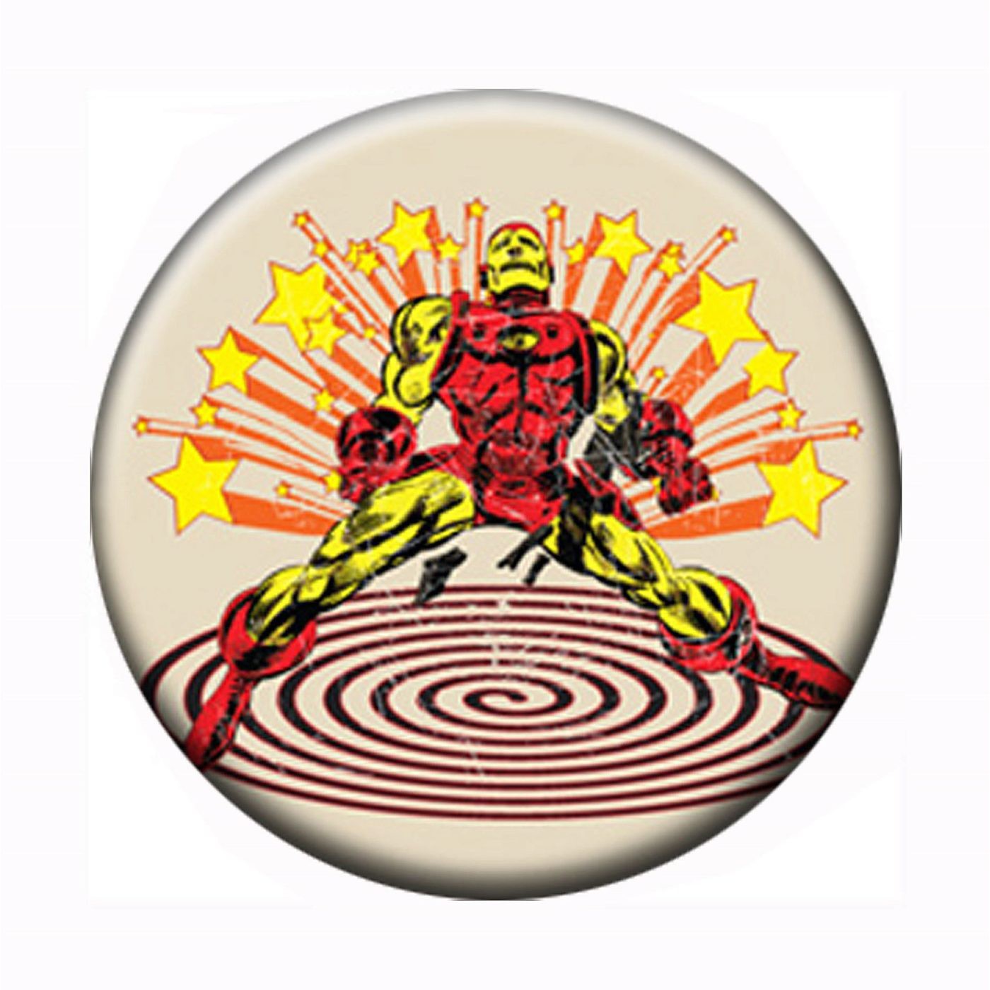 Iron Man Star Power Stance Button, White